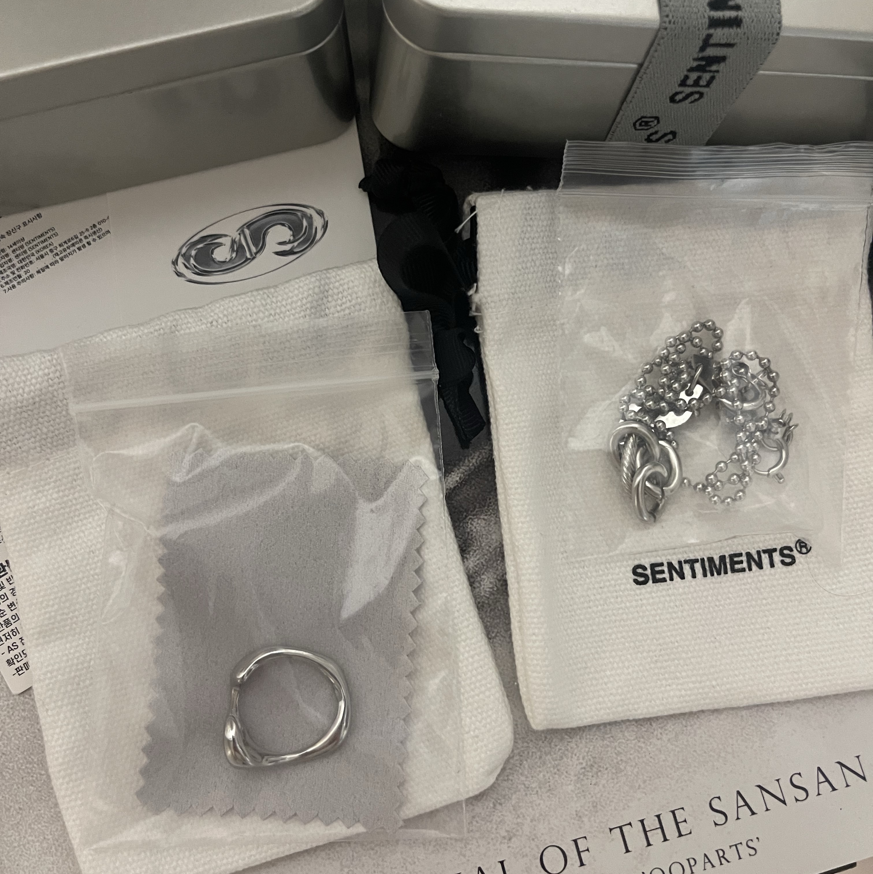 Sentiments No.346 Necklace Silver 착용 스타일