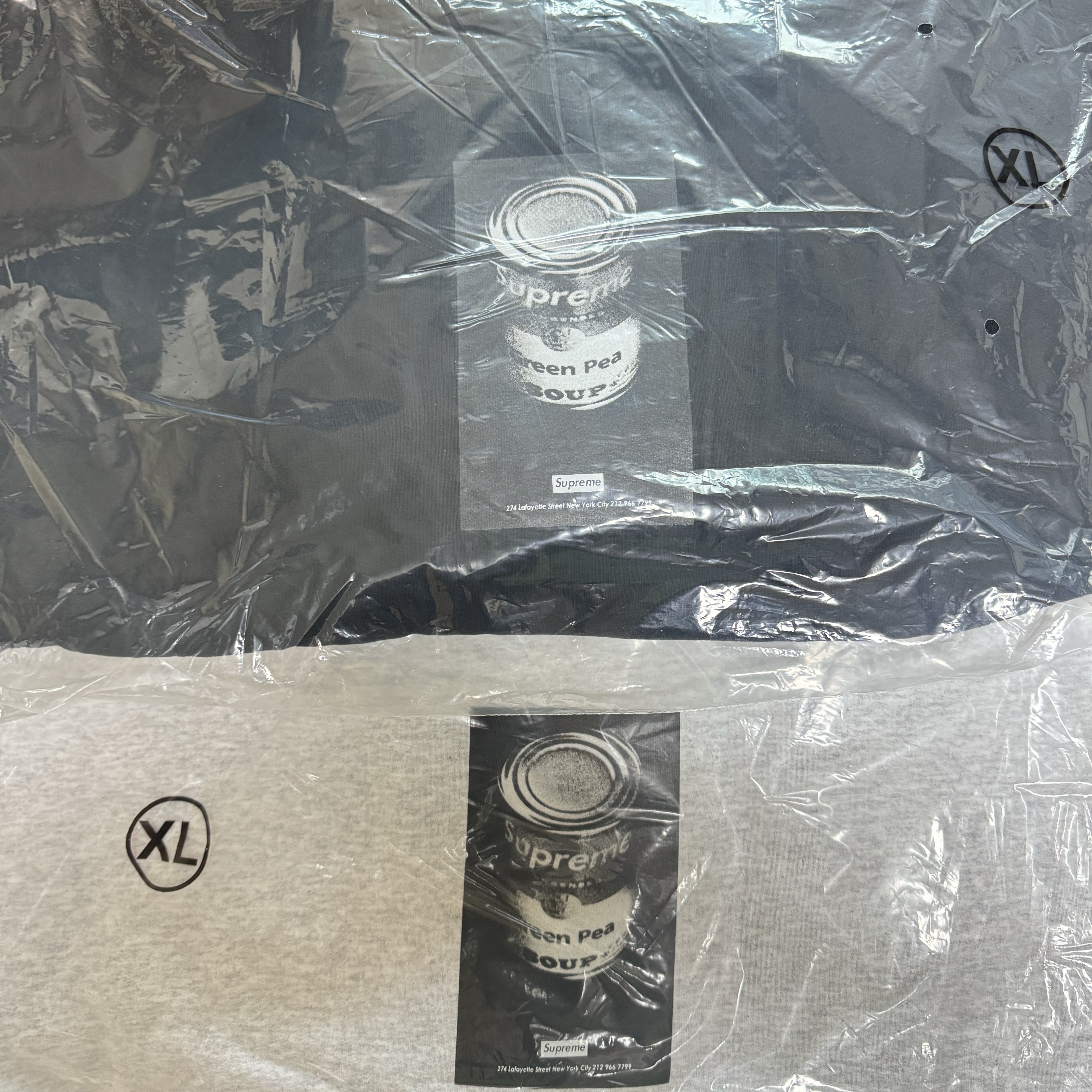 Supreme Soup Can Hooded Sweatshirt Ash Grey - 24SS, Supreme Soup Can Hooded Sweatshirt Black - 24SS 착용 스타일