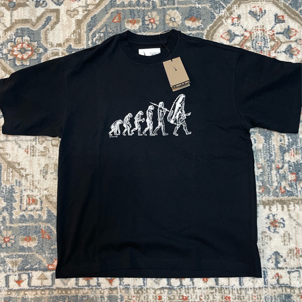 Nike Sneaker Evolution Short Sleeve T-Shirt Black - Asia 착용 스타일 - 1
