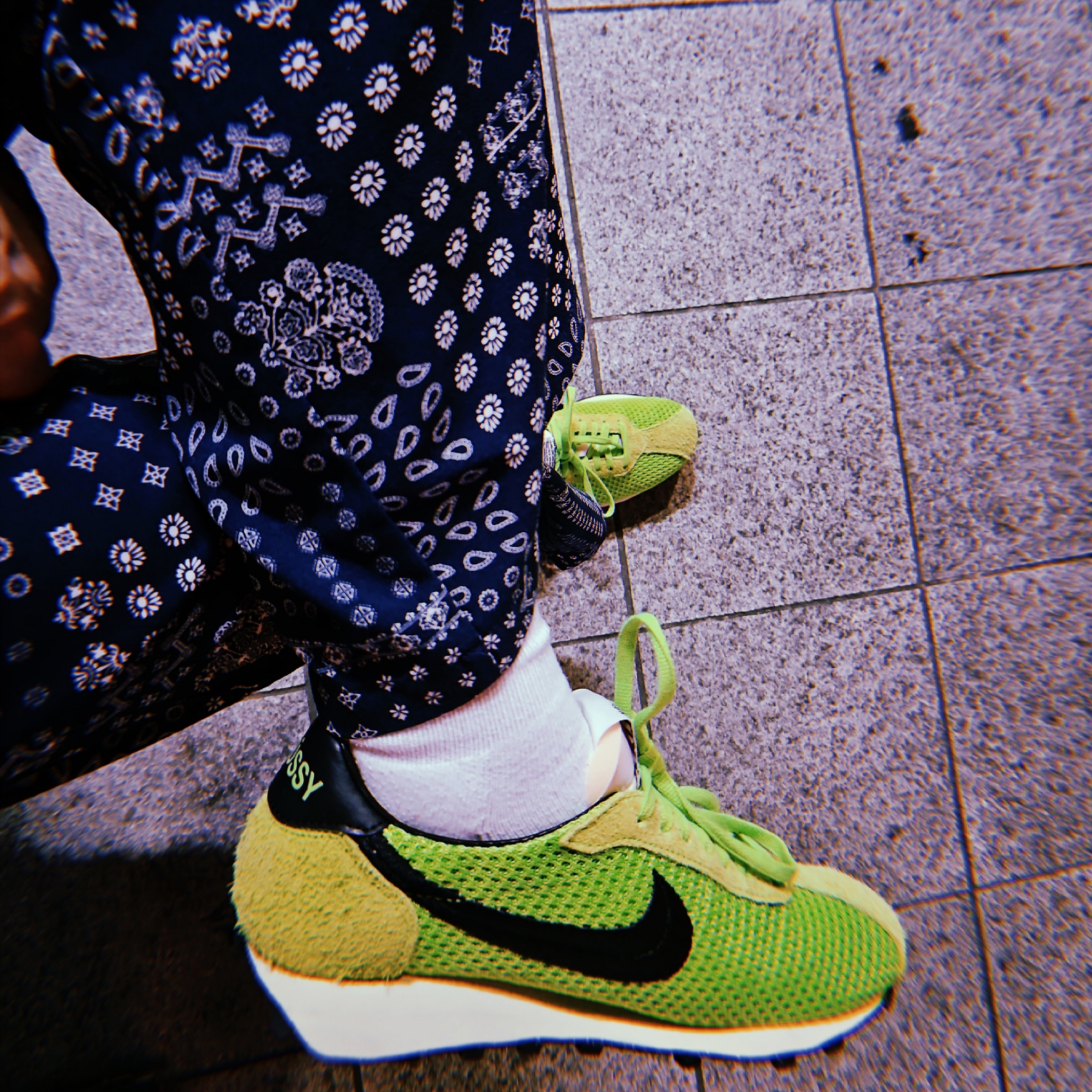 Nike x Stussy LD-1000 SP Action Green and Black 착용 스타일