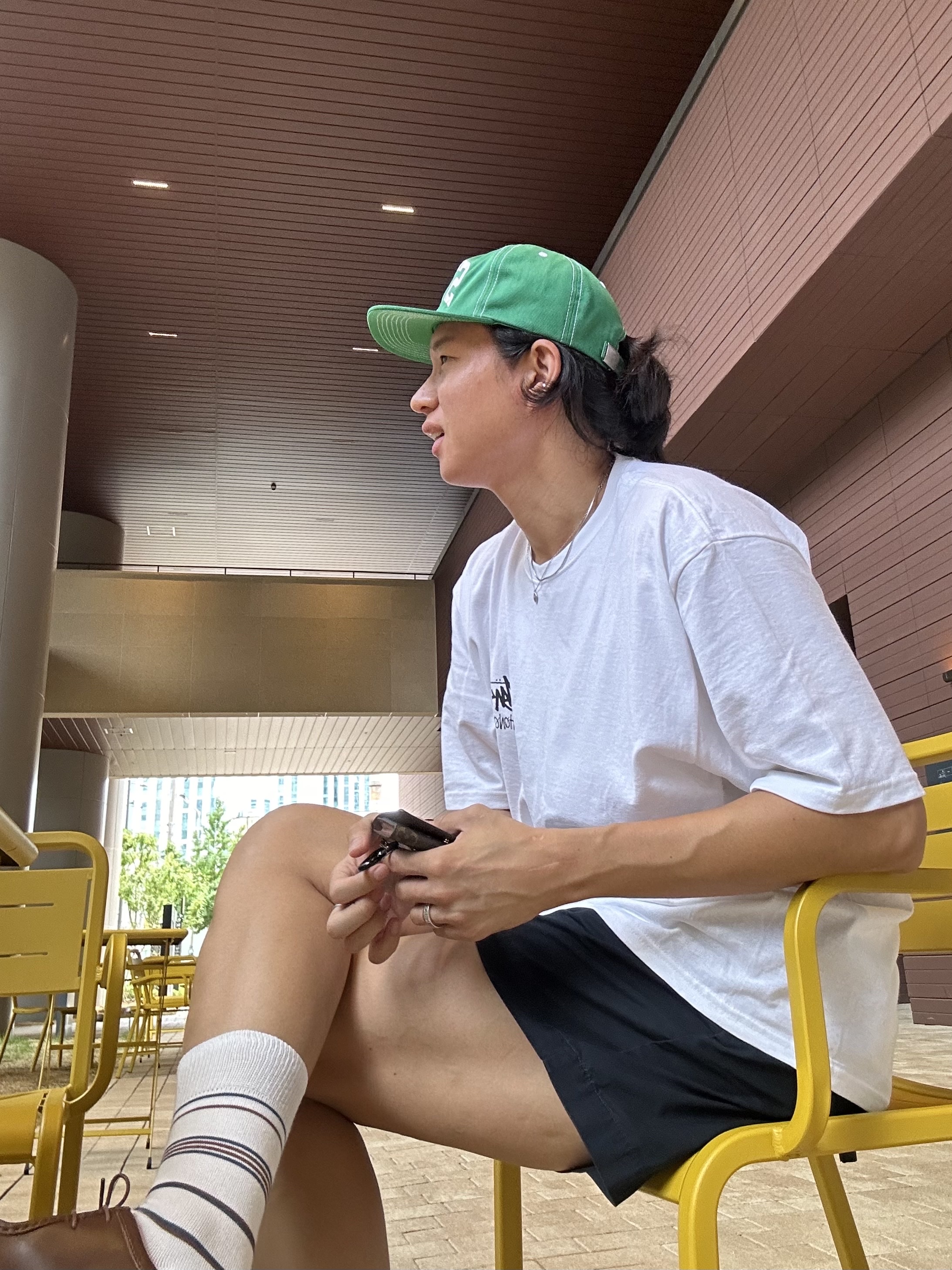 Stussy Stu Arch Strapback Cap Green 착용 스타일