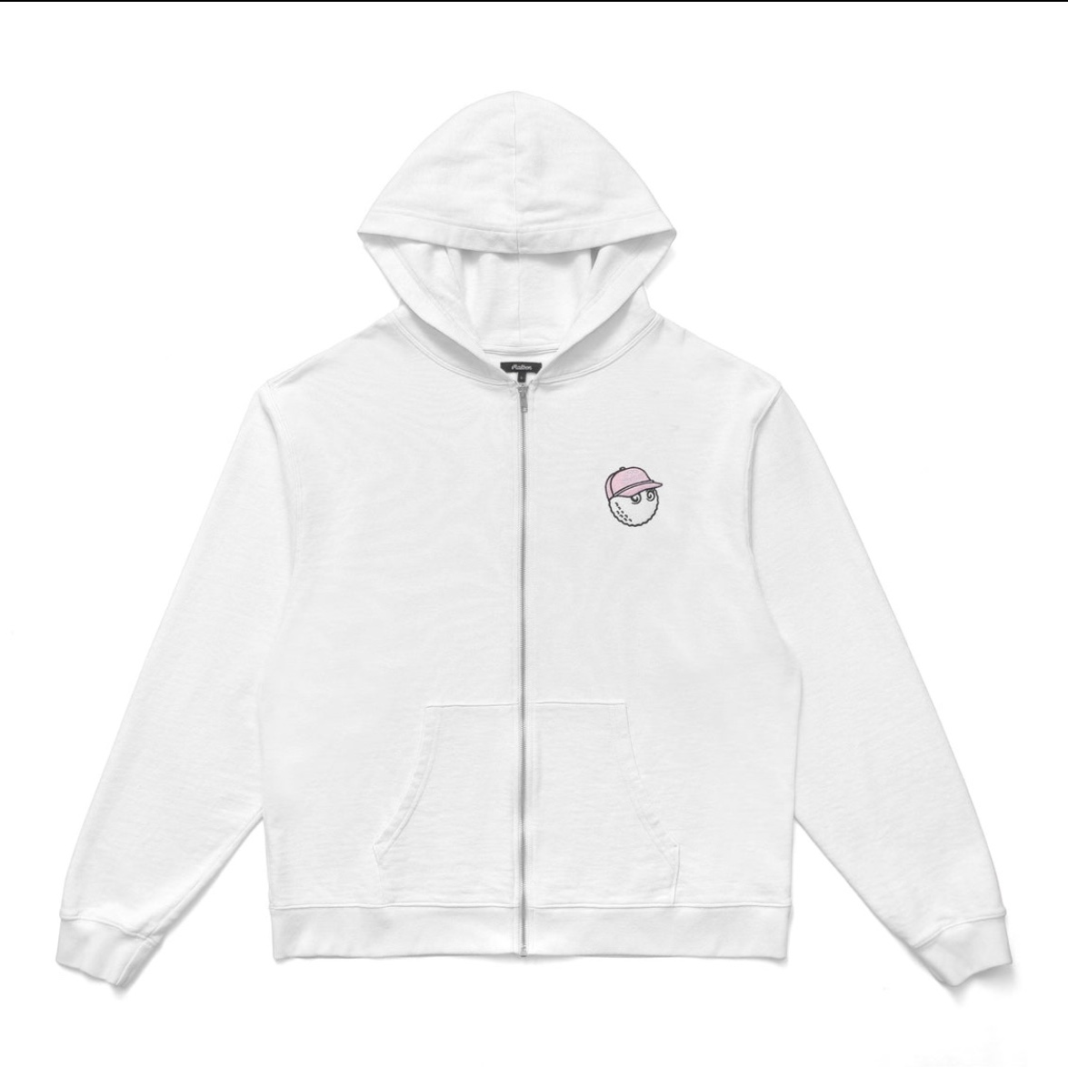 Malbon Golf x Evian French Terry Zip Up White 착용 스타일 - 4