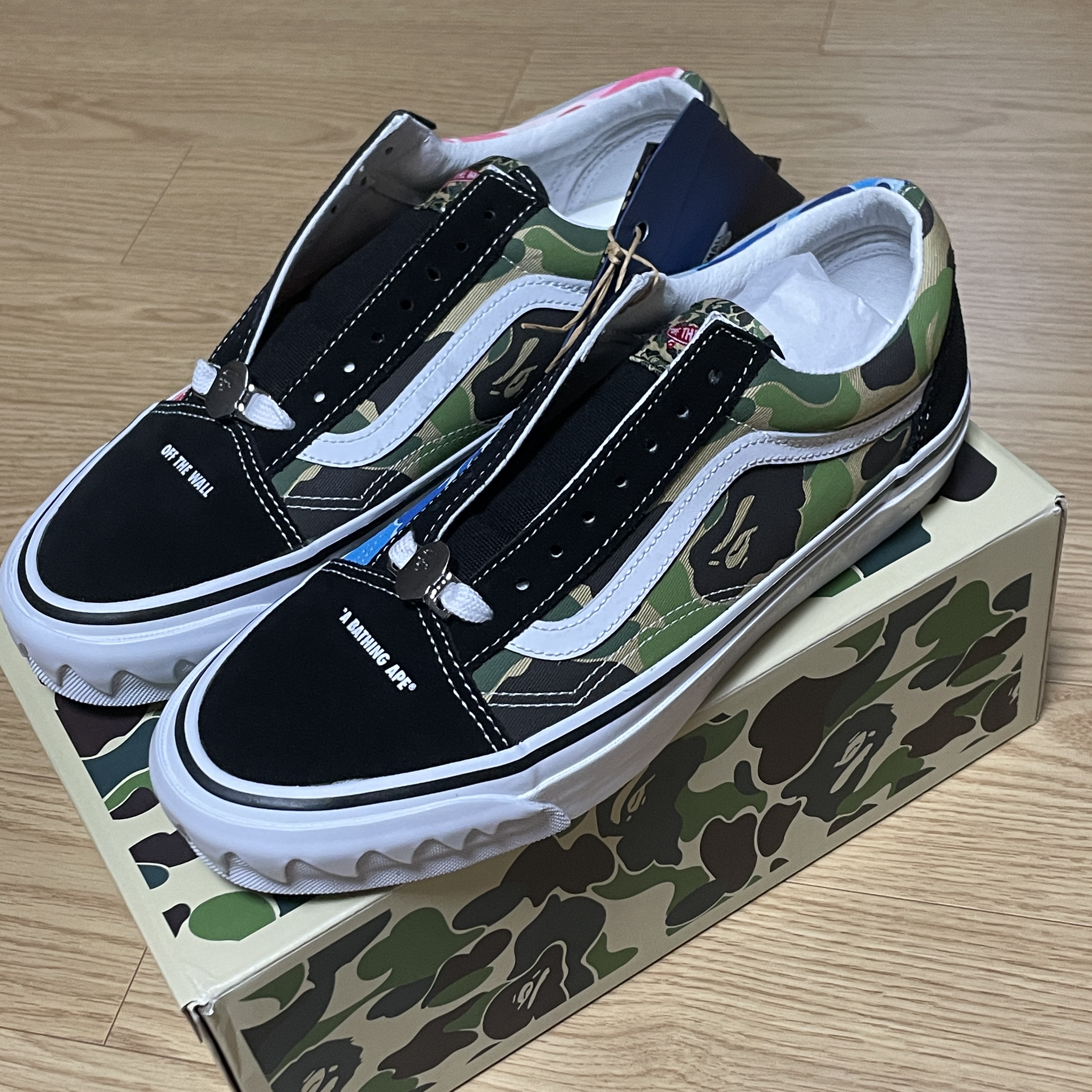 Vans x BAPE Old Skool TB LX Black 착용 스타일 - 1