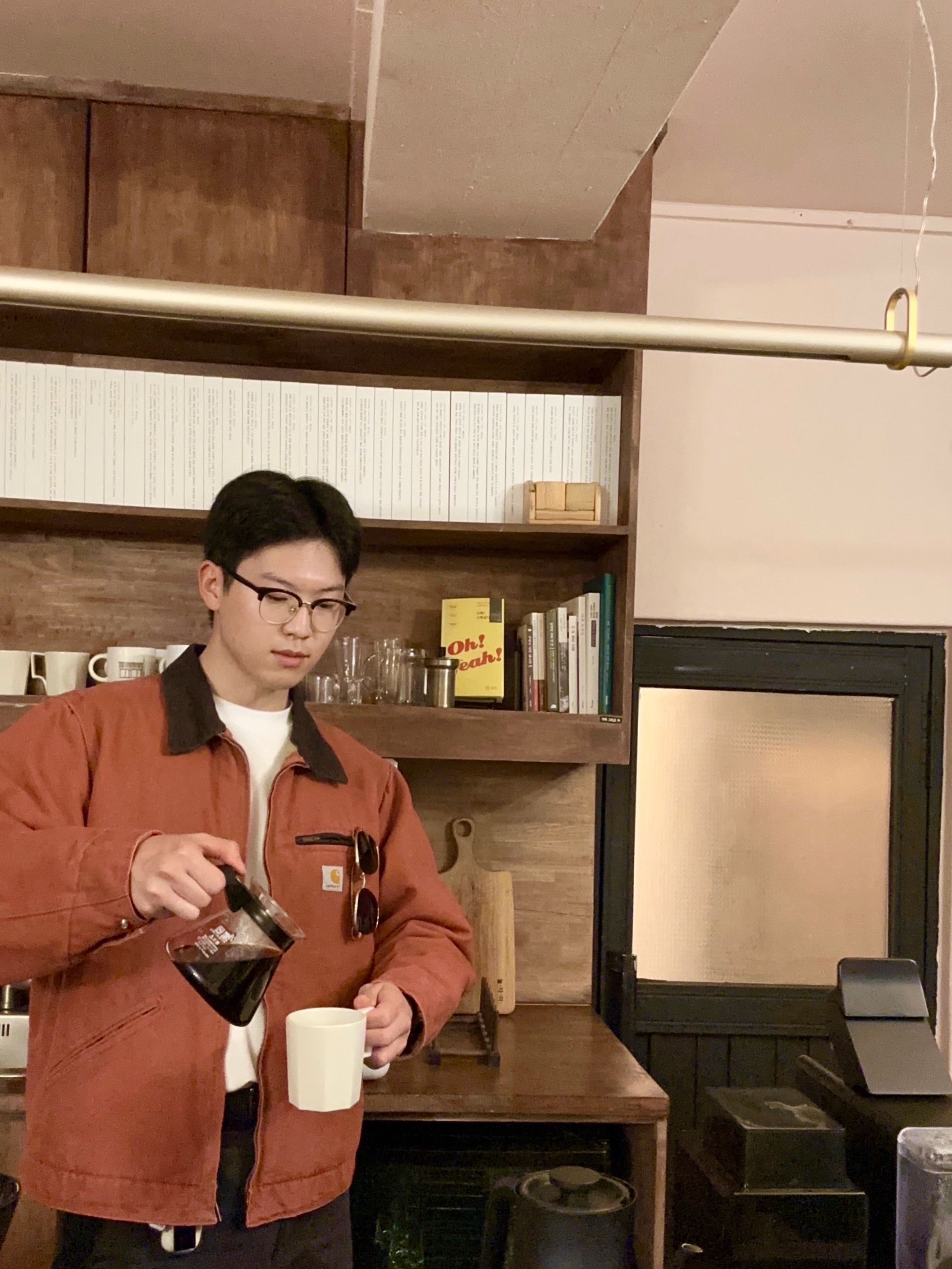Carhartt WIP Unlined Dearborn Canvas Detroit Jacket Hamilton Brown Rigid - Spring, Carhartt WIP Organic Cotton Dearborn Canvas Detroit Jacket Black Rigid - Spring 착용 스타일 - 2
