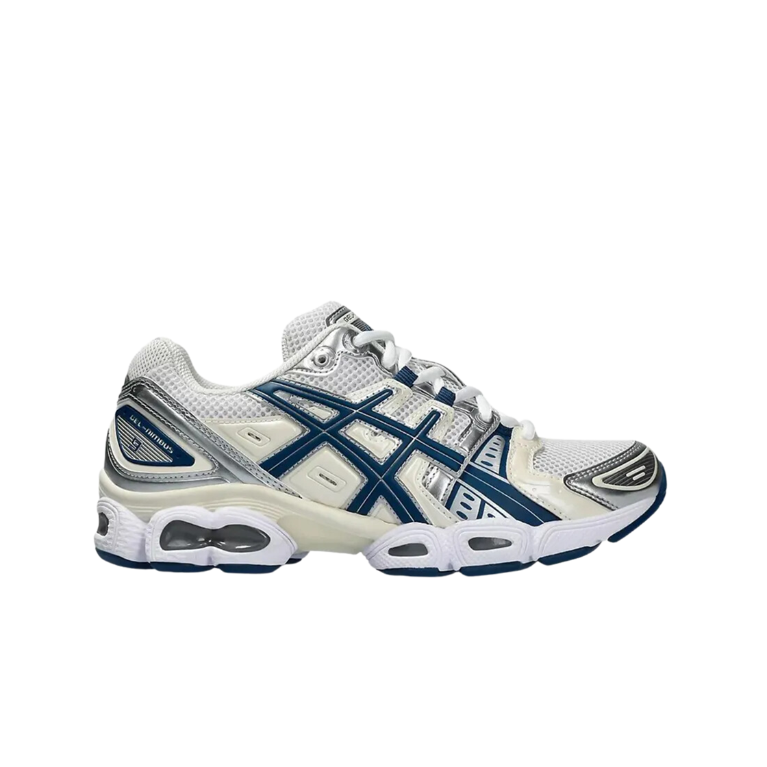 (W) 아식스 젤 님버스 9 화이트 라이트 인디고((W) Asics Gel-Nimbus 9 White Light Indigo)