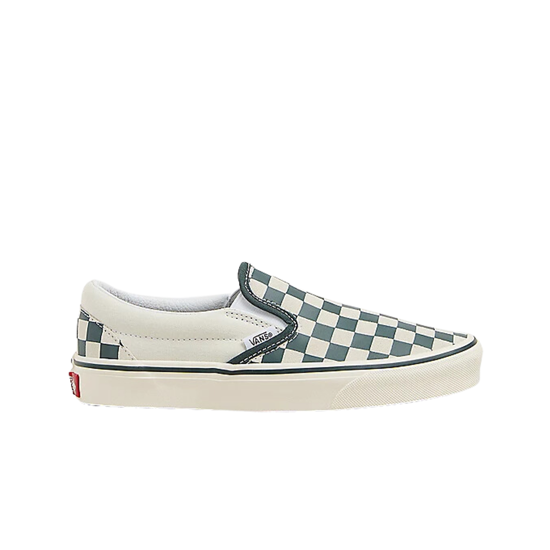 VN000BVZBGN Vans Classic Slip-On Checkerboard Green White