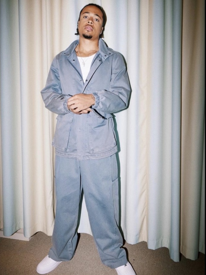Holzweiler Tevy Trousers Blue 착용 스타일 - 1