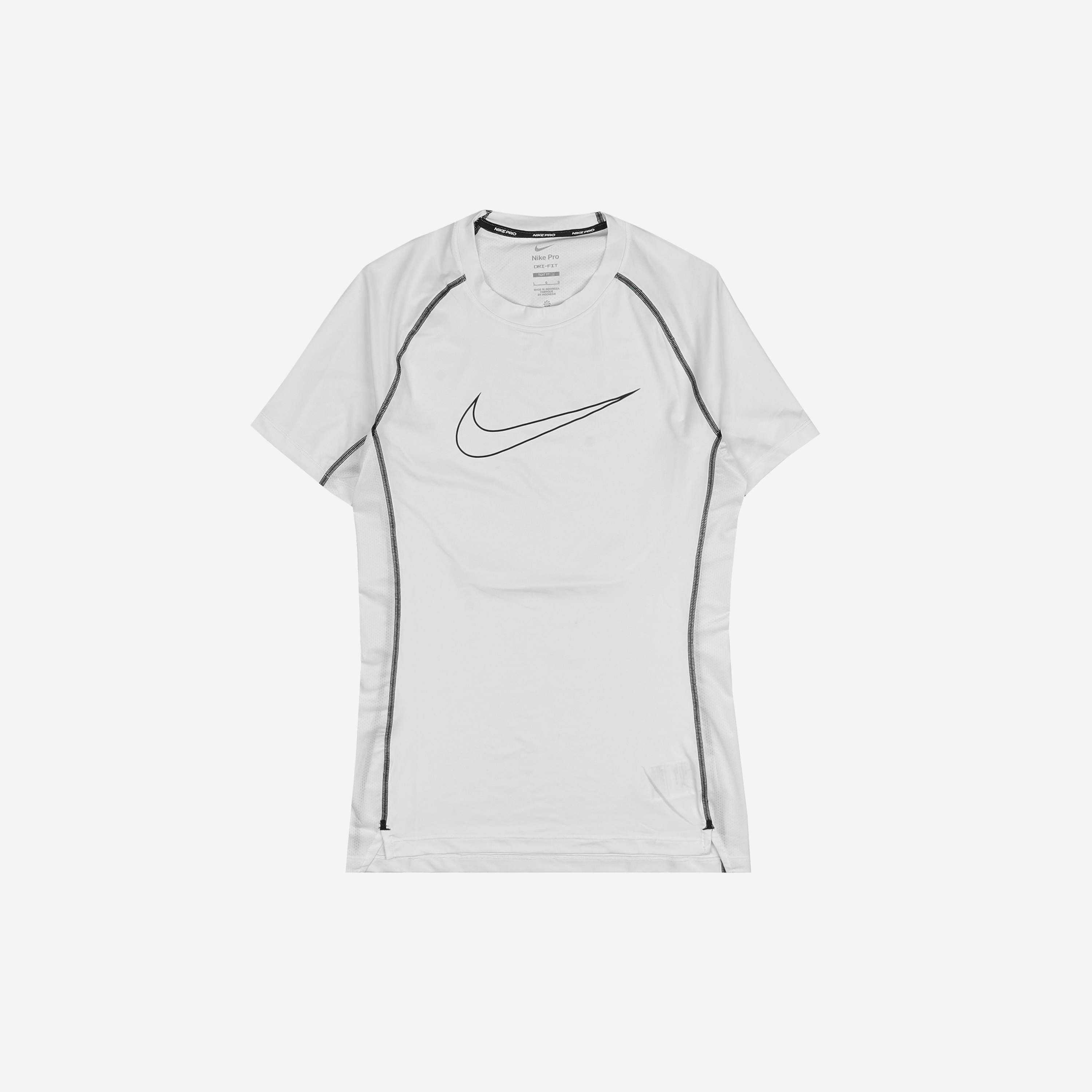 Nike Pro Dri-Fit Tight Fit Short Sleeve Top White - Asia
