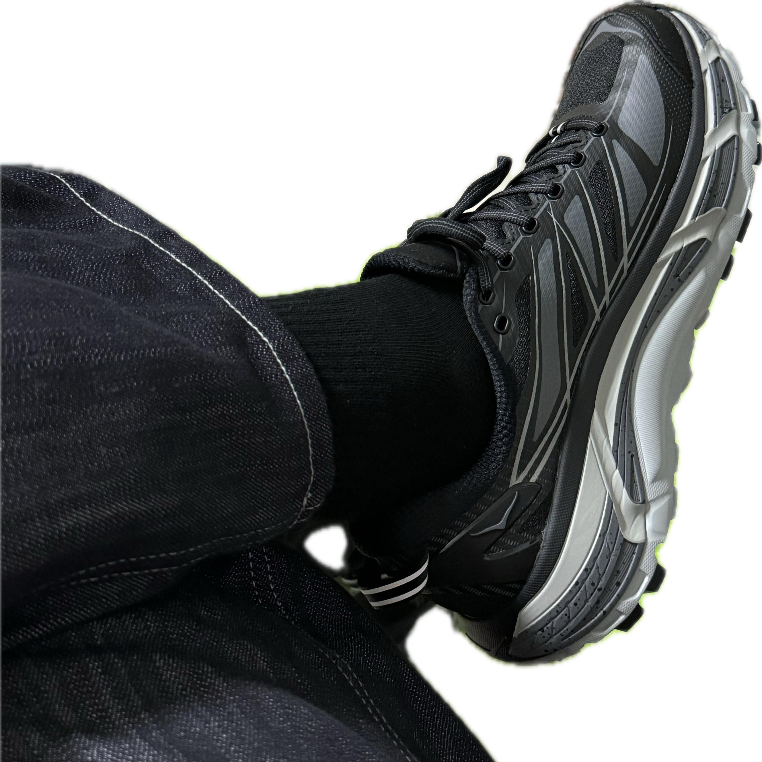 Hoka Mafate Speed 2 Black Castlerock 착용 스타일 - 2