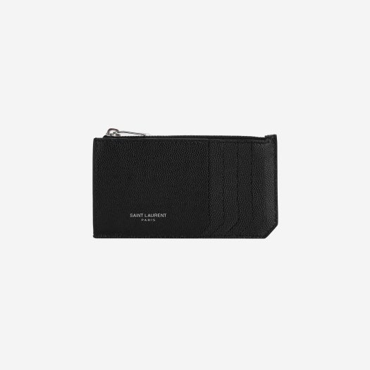 Saint Laurent Zipped Card Case Black