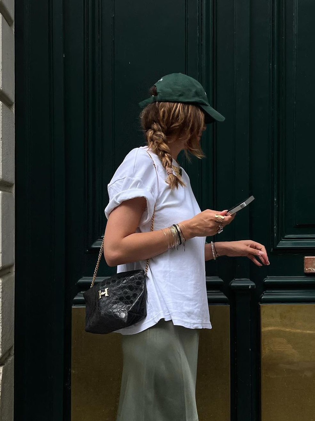 New Era x Gramicci Unstructure Ball Cap Kelly Green, Emis New Logo Emis Cap Green 착용 스타일 - 4