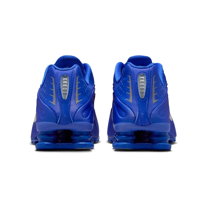 (W) Nike Shox R4 Racer Blue and Metallic Silver 착용 스타일 - 3