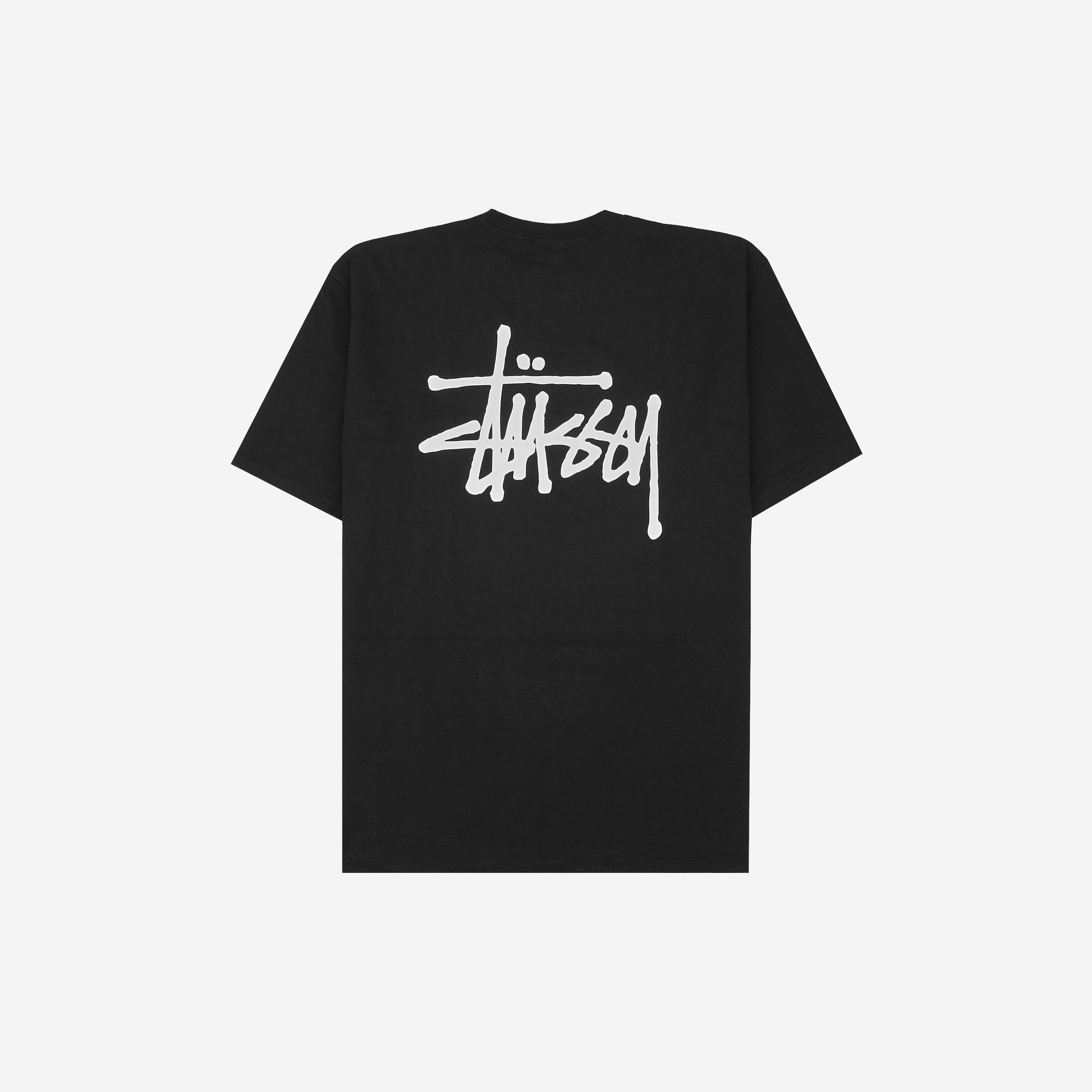 스투시 베이직 스투시 티셔츠 블랙 2024, 2025(Stussy Basic Stussy T-Shirt Black 2024, 2025)