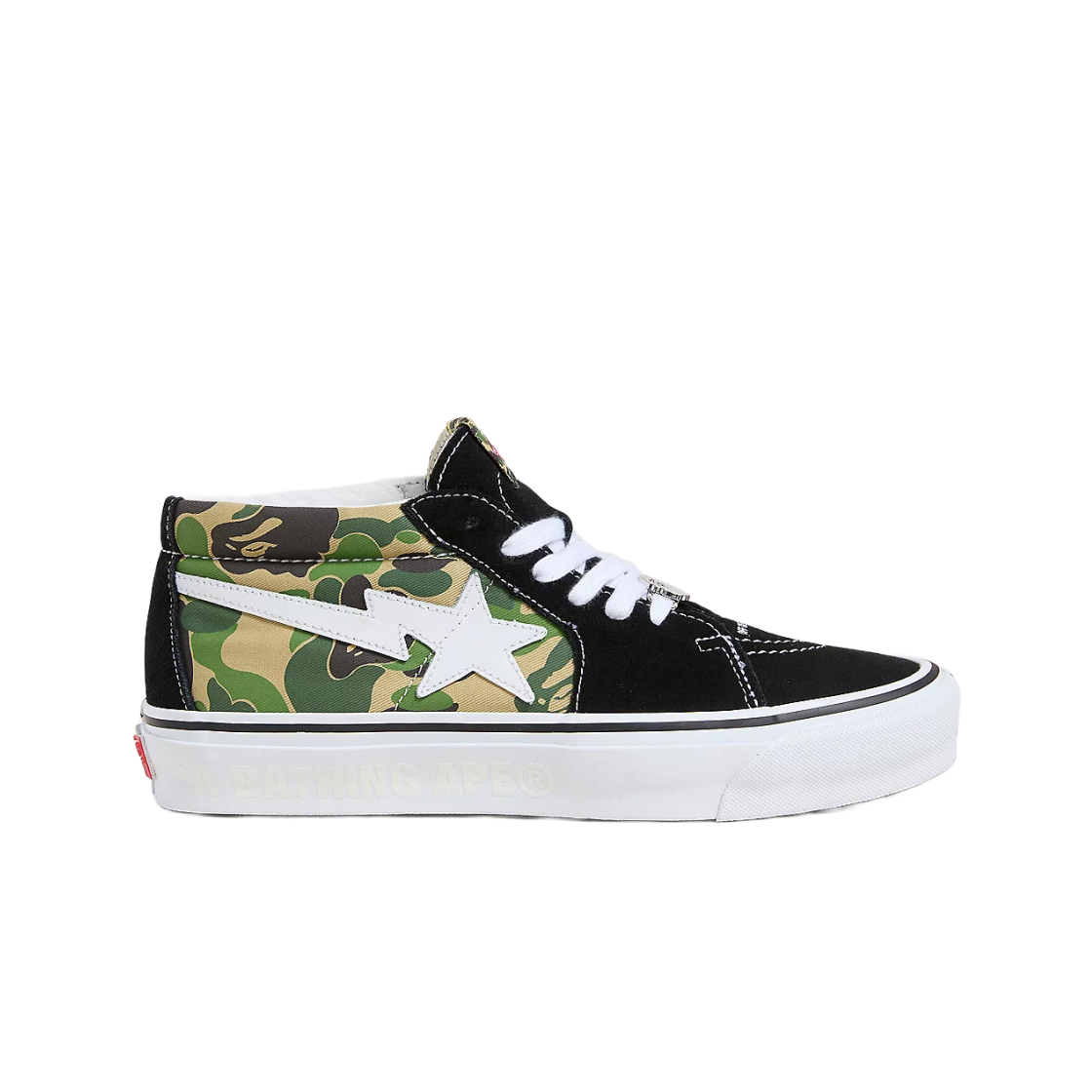 반스 x 베이프 스케이트 미드 리이슈 83 LX 블랙(Vans x BAPE Sk8-Mid Reissue 83 LX Black)