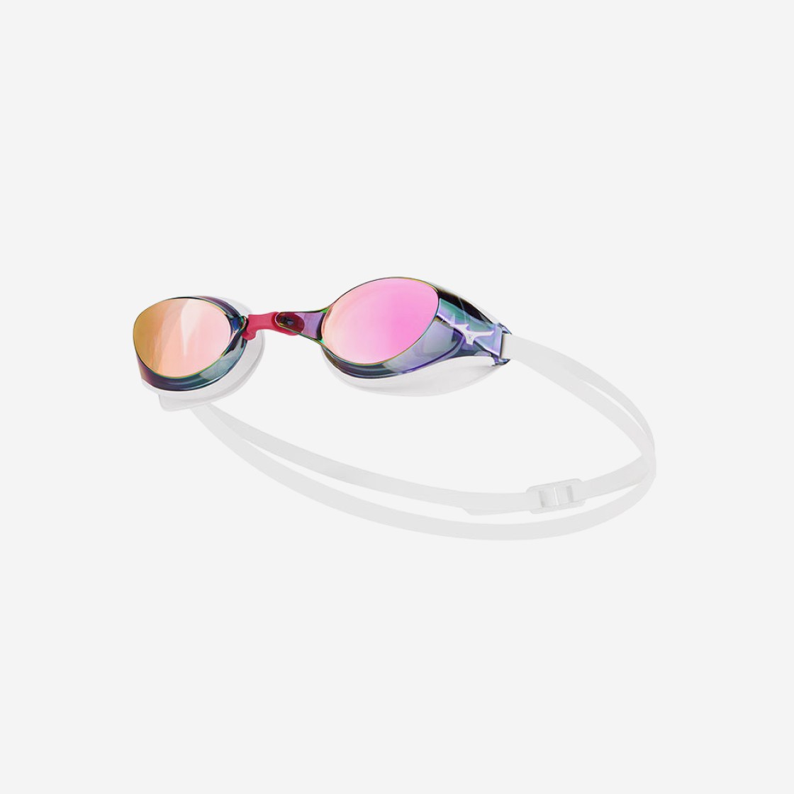 Mizuno Accel Eye Mirrored Swim Goggles Light Smoke Ruby 상세 이미지 1