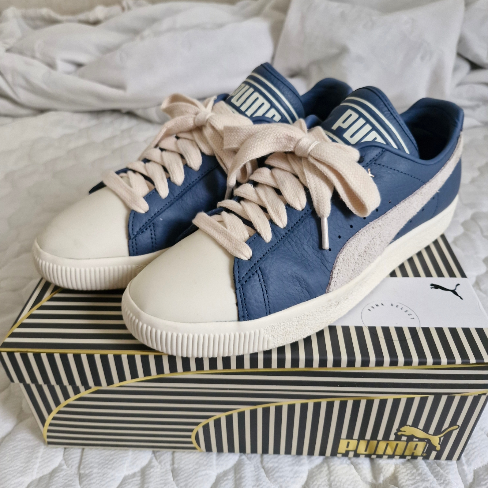Puma x Rhuigi Clyde Q3 Pristine Inky Blue 착용 스타일