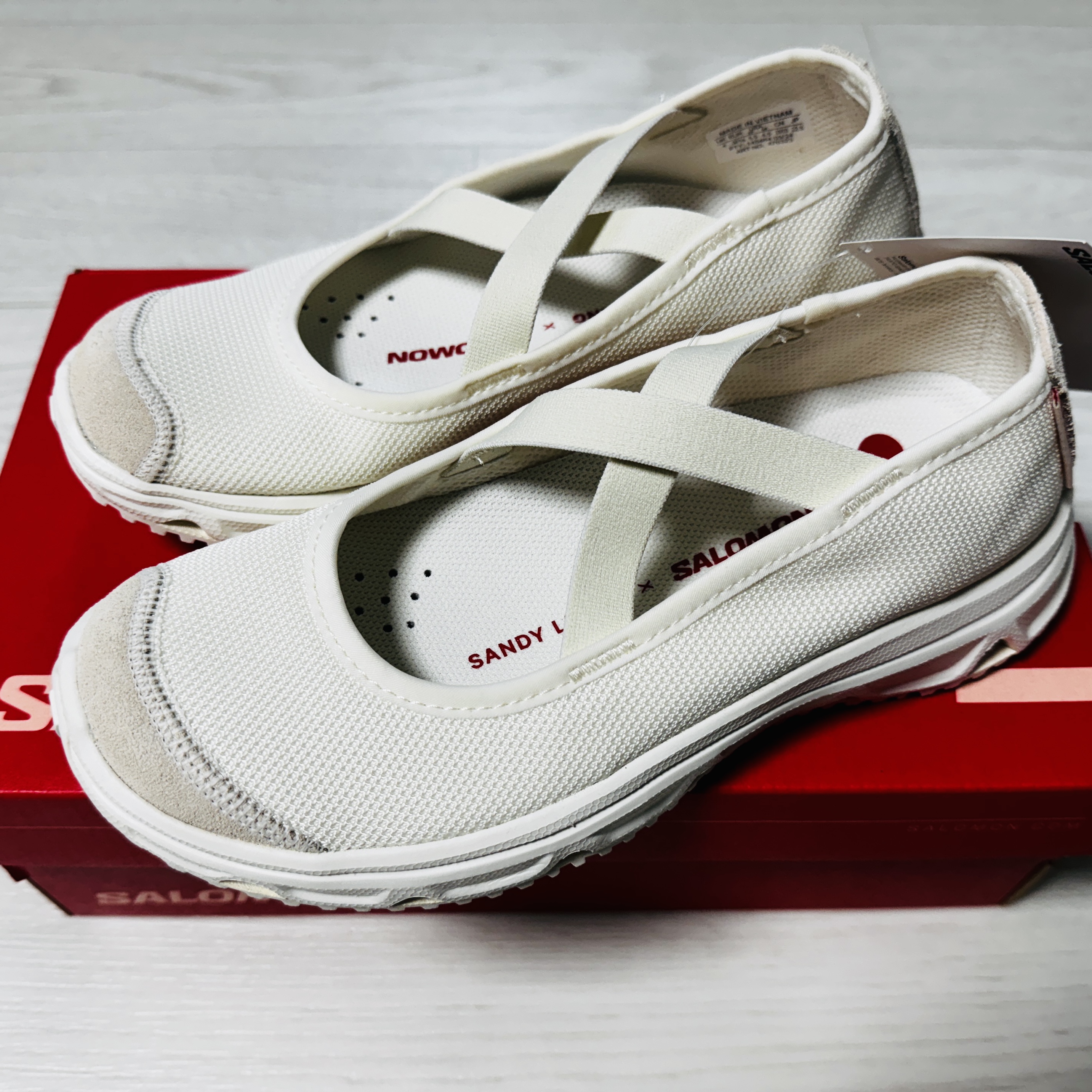 Salomon x Sandy Liang RX Marie Jeanne Vanilla Ice 착용 스타일 - 1