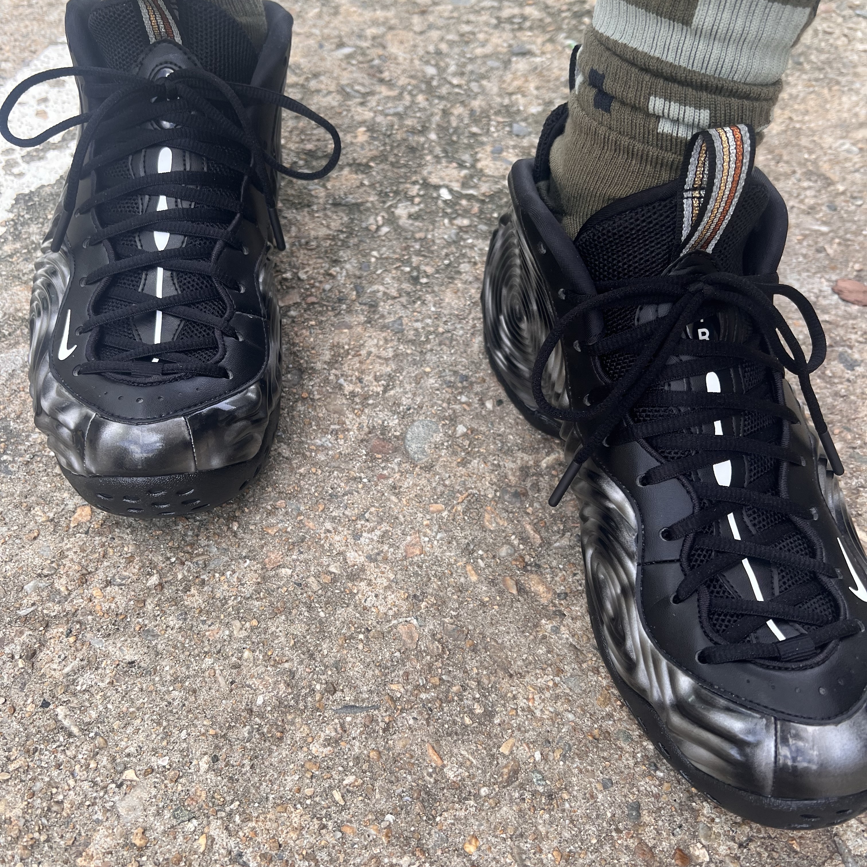 Nike x Comme des Garcons Homme Plus Air Foamposite One SP Black White 착용 스타일