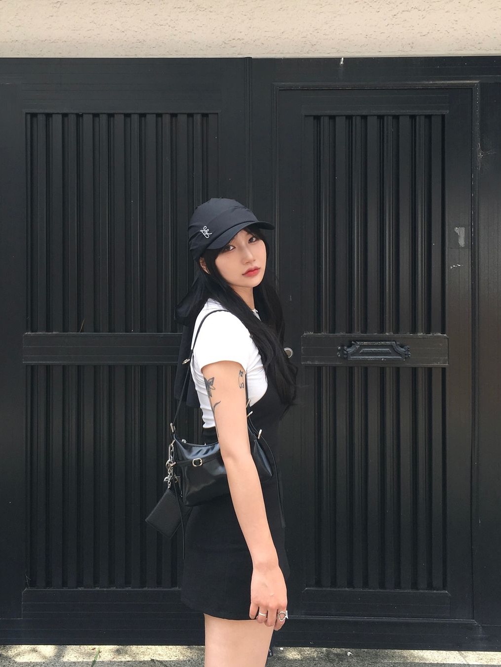 ACOC Sunflower Cap Mint 착용 스타일