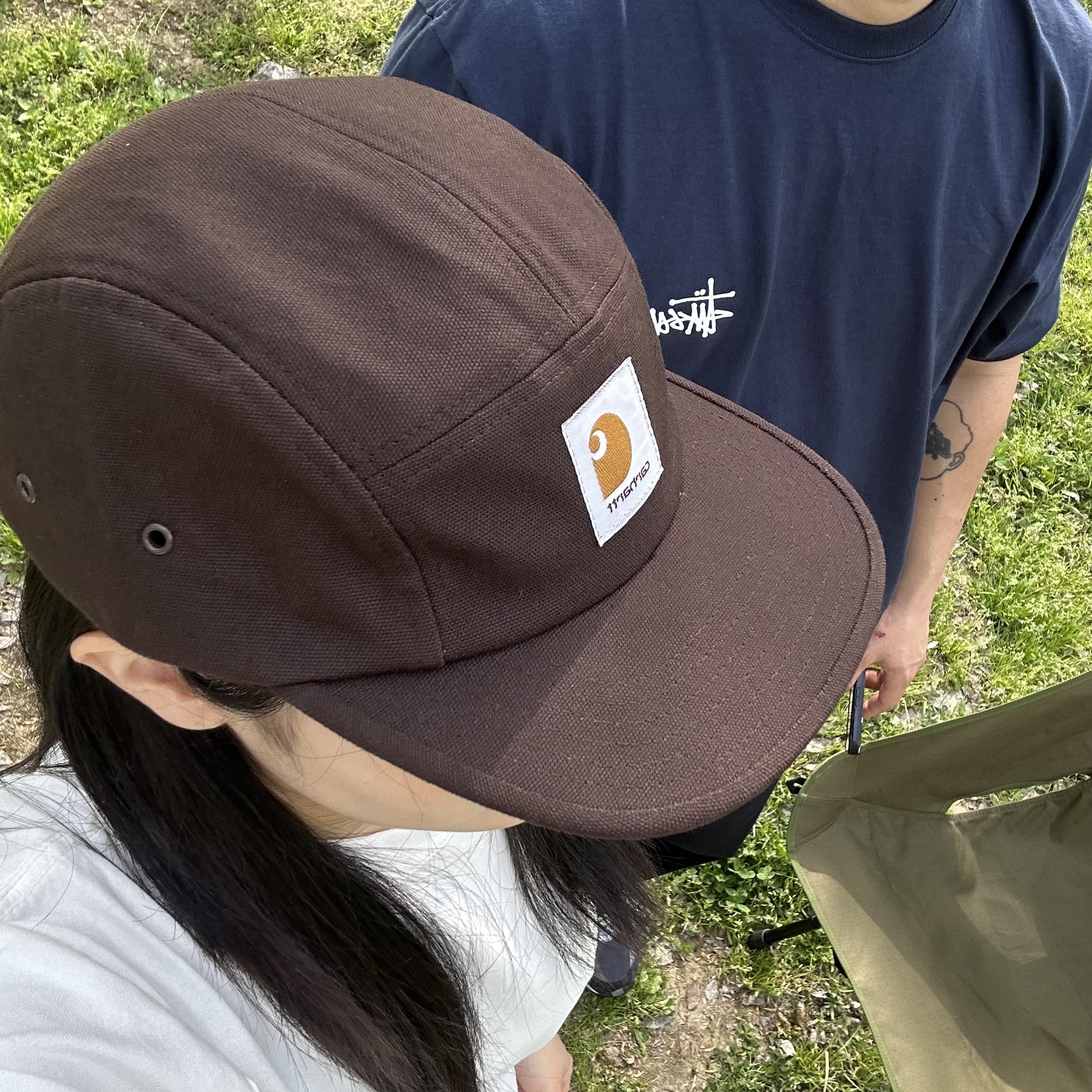 Carhartt WIP Backley Cap Tobacco 착용 스타일