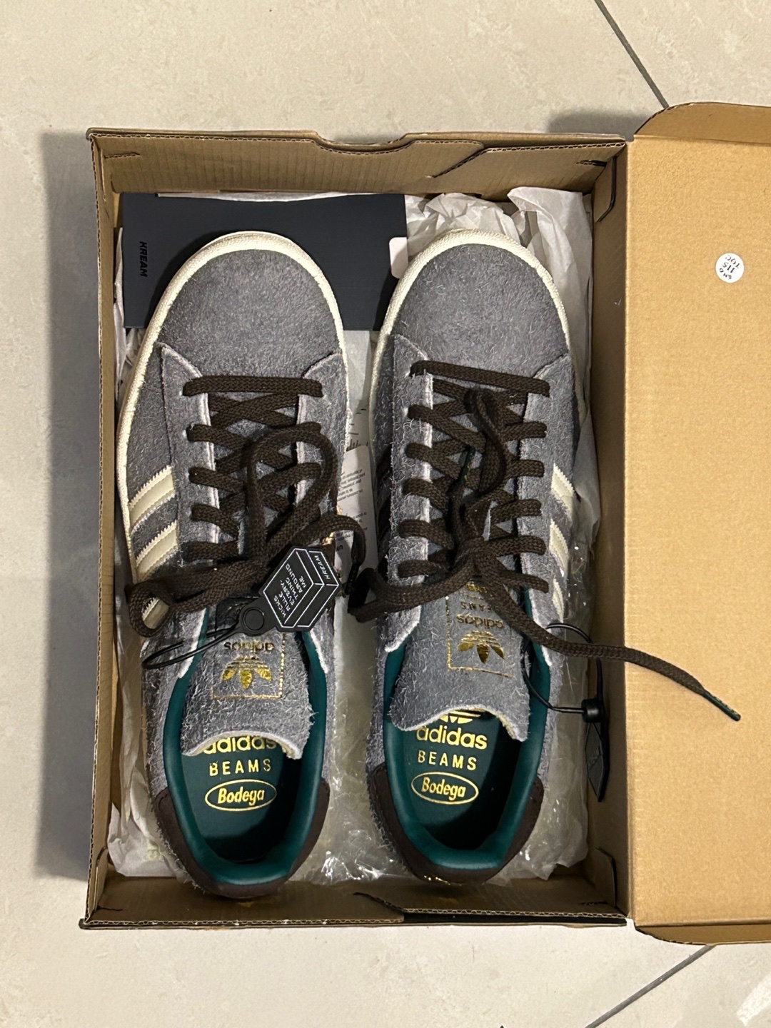 adidas gazelle silver green womens Adidas Adidas Campus Bodega Beams Gray Four (ID2379)