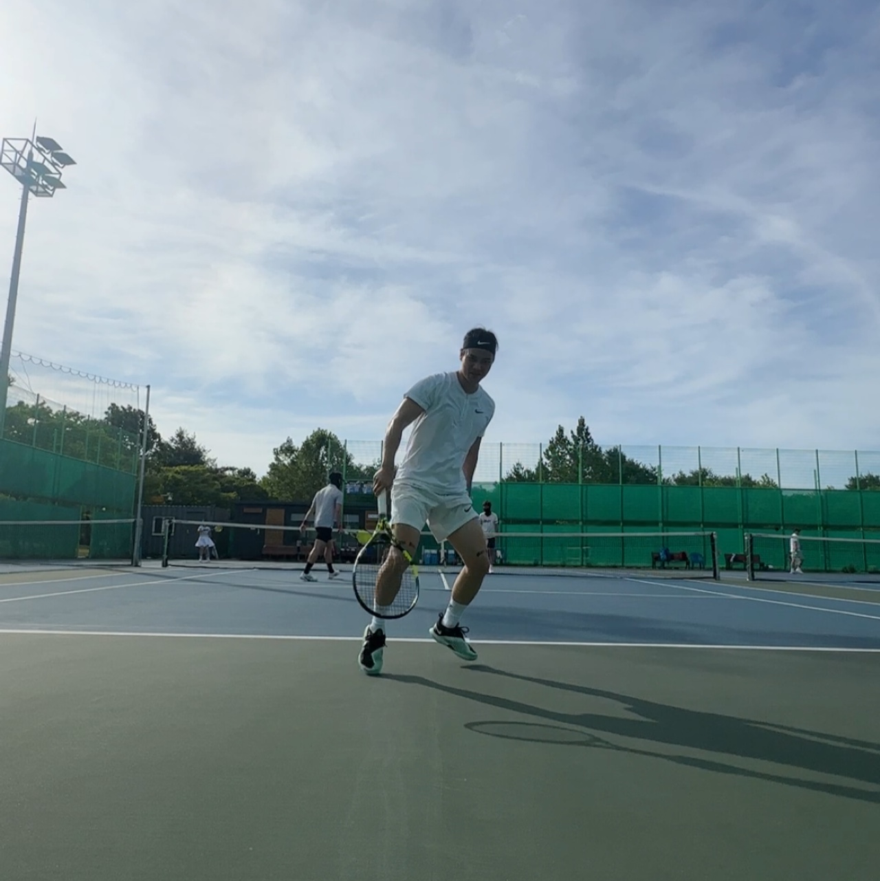 Nike Court Dri-Fit Slam Short Sleeve Tennis Top White - Asia 착용 스타일