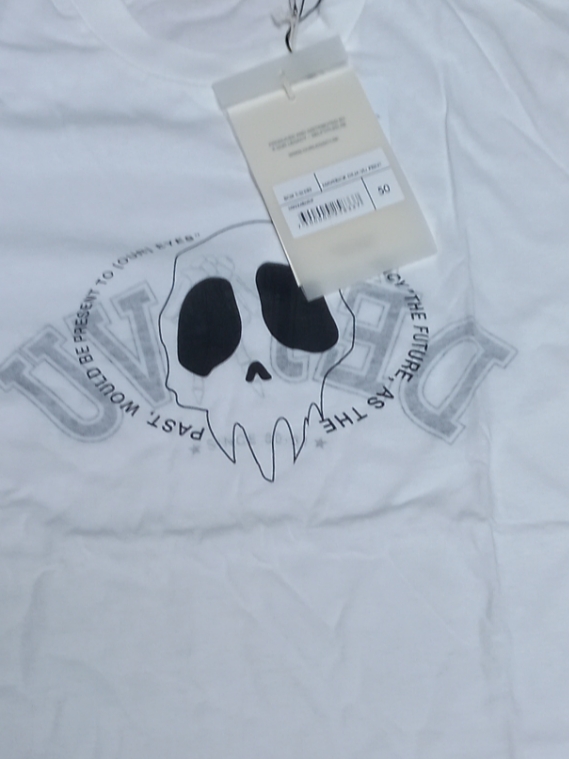 Our Legacy Box T-Shirt Maverick Deja Vu Print White 착용 스타일