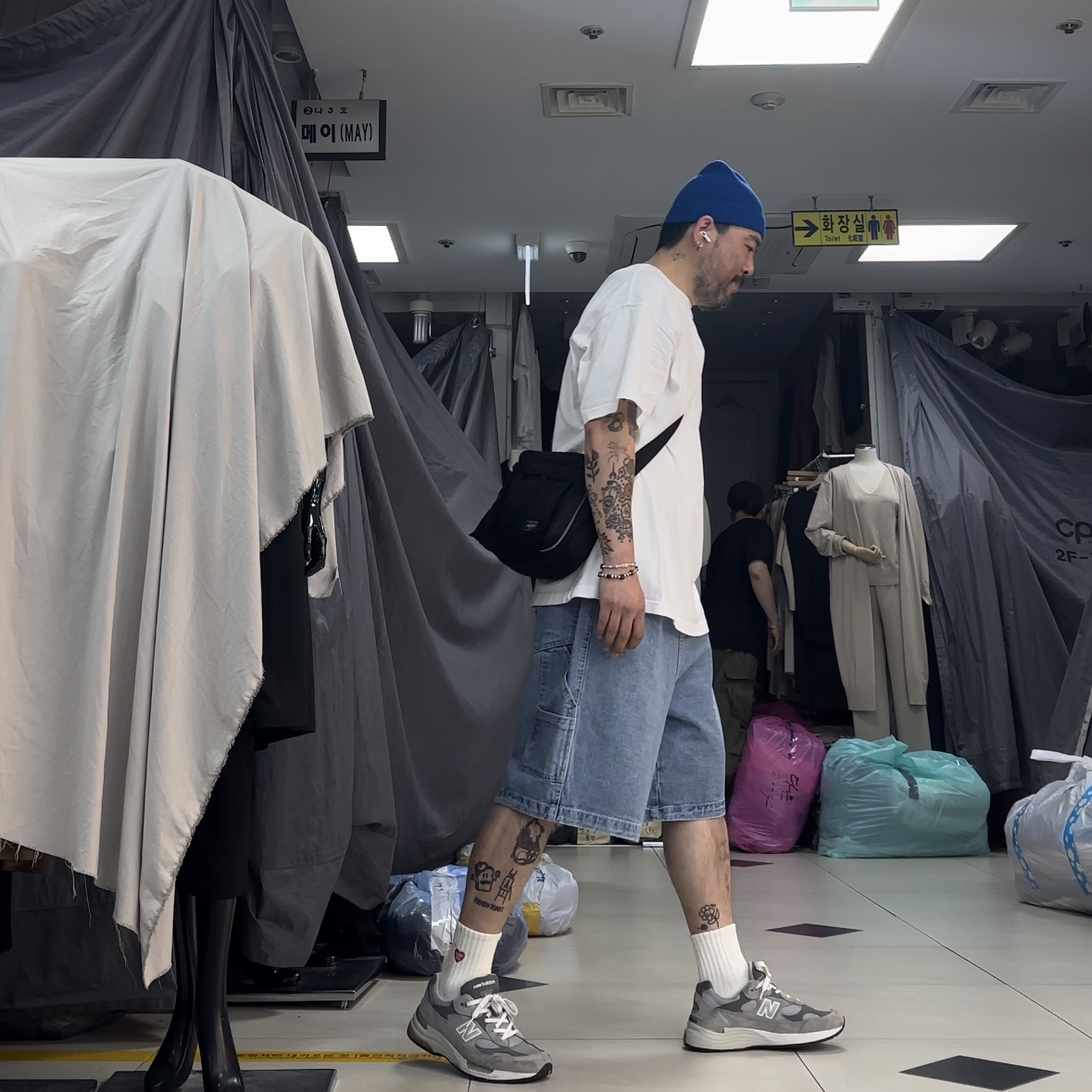 New Balance 992 Made in USA Grey - D Standard 착용 스타일 - 3