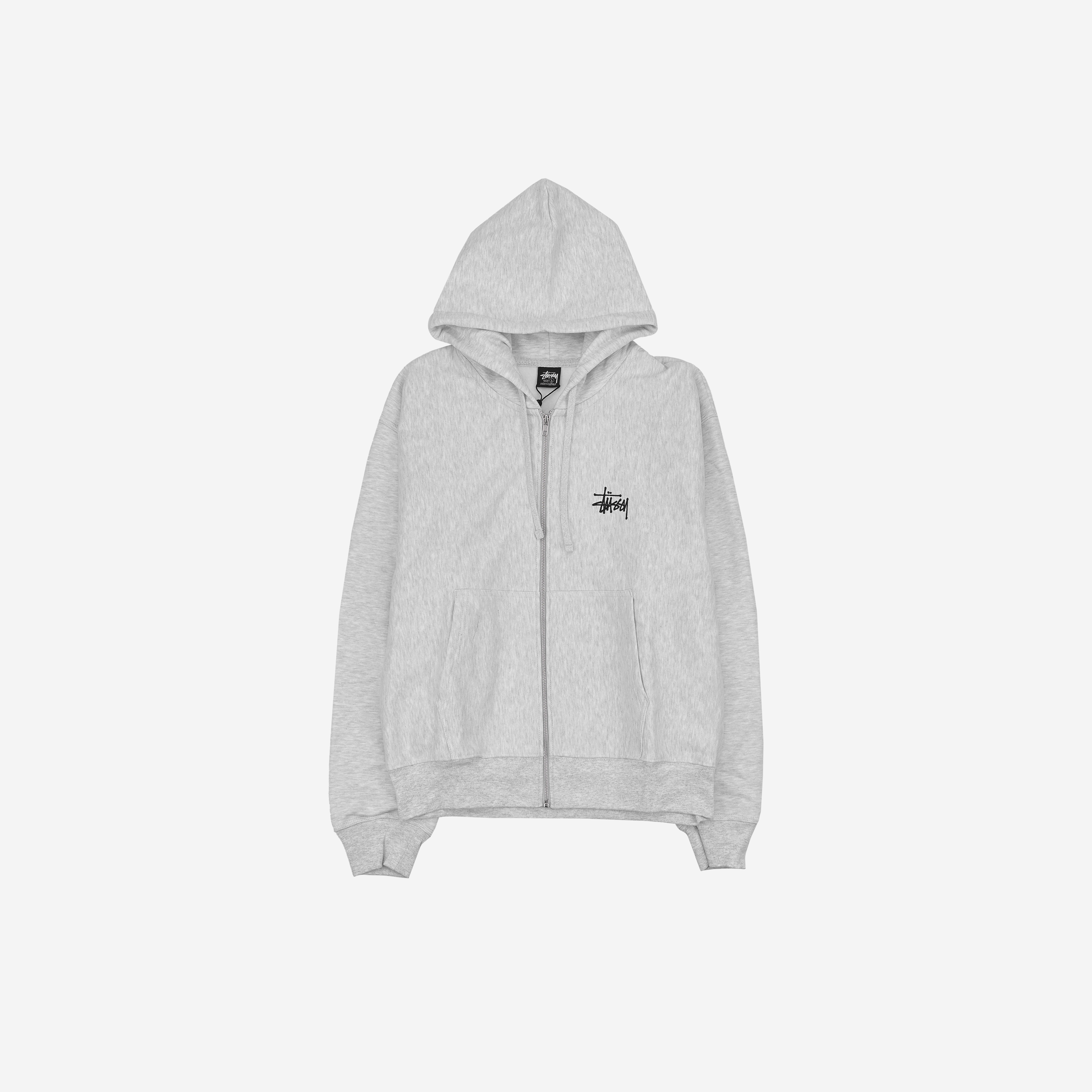 Stussy Basic Stussy Zip Hoodie Ash Heather