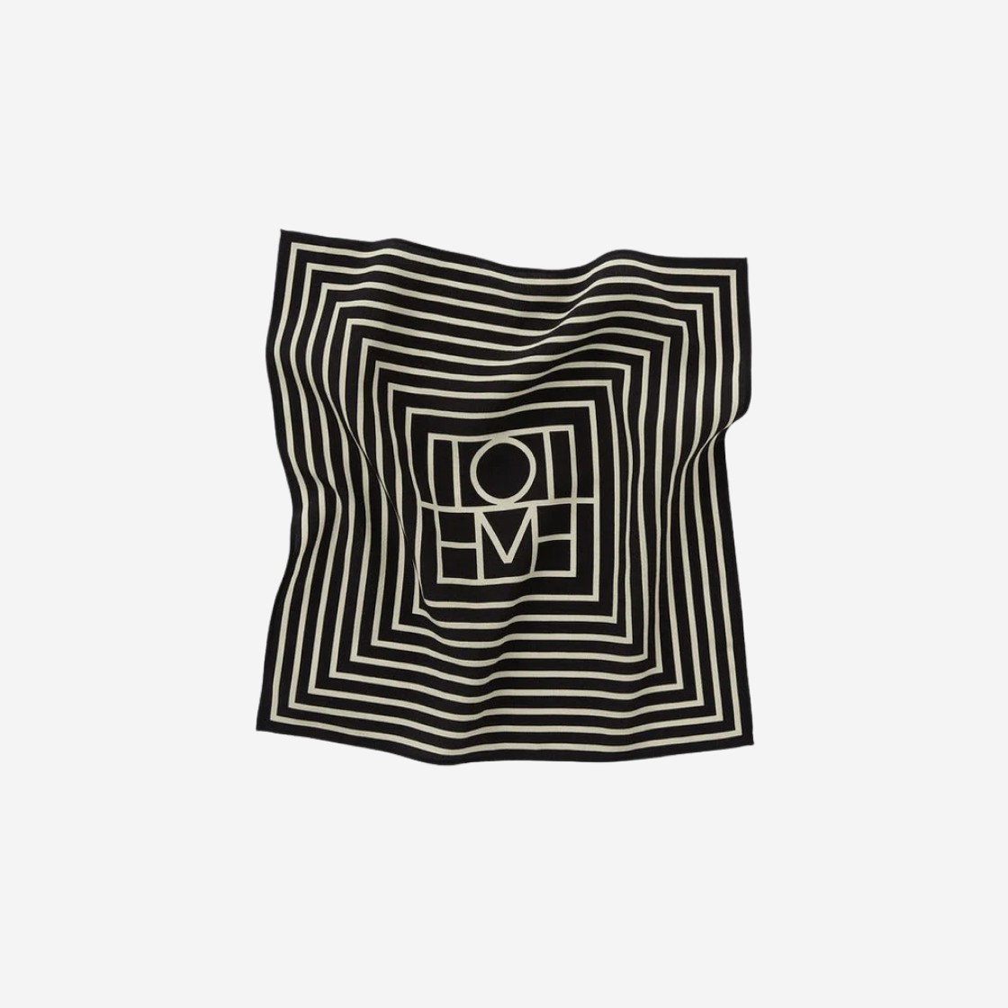 Toteme Signature Monogram Silk Pocket Scarf Black 상세 이미지 2