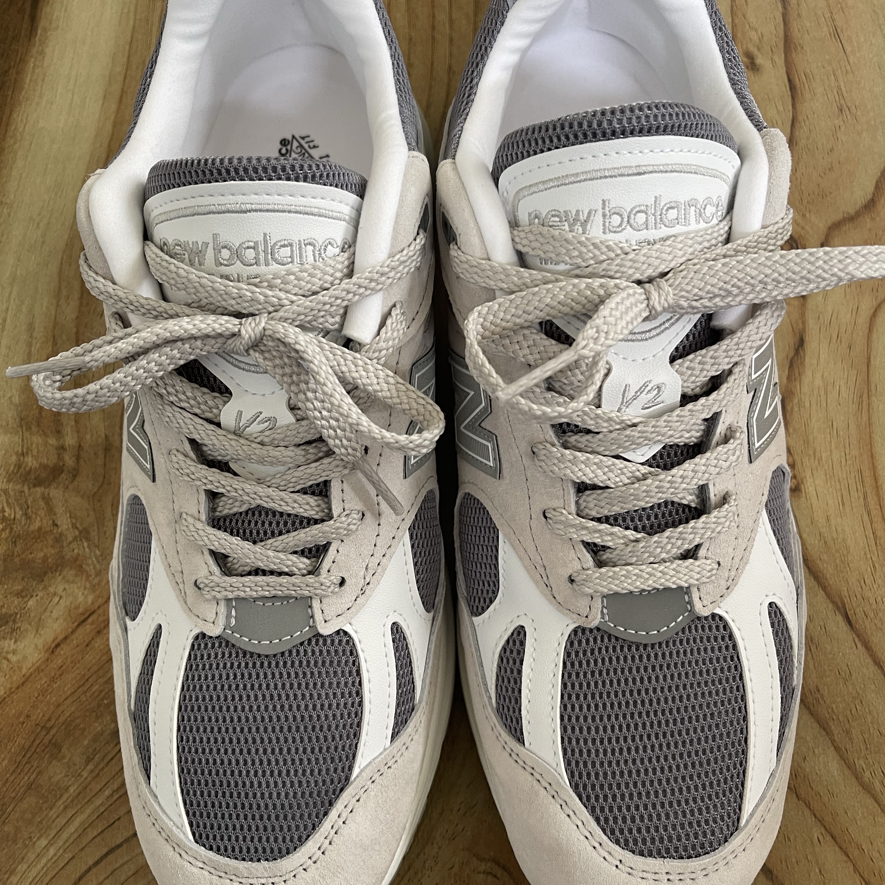 New Balance 991v2 Made in UK Nimbus Cloud Cool Grey - D Standard 착용 스타일 - 1