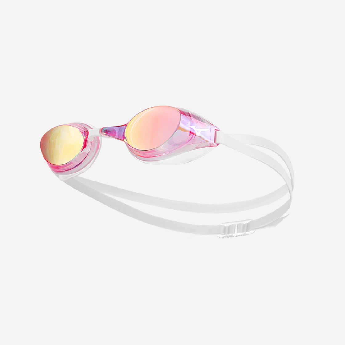 Mizuno Accel Eye Racer Mirrored Swim Goggles Clear Pink 상세 이미지 1