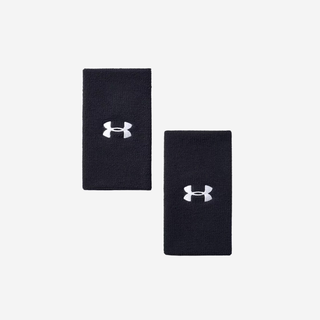 Under Armour 6 Inch Performance Wristband Black White (2 Pack) 상세 이미지 1