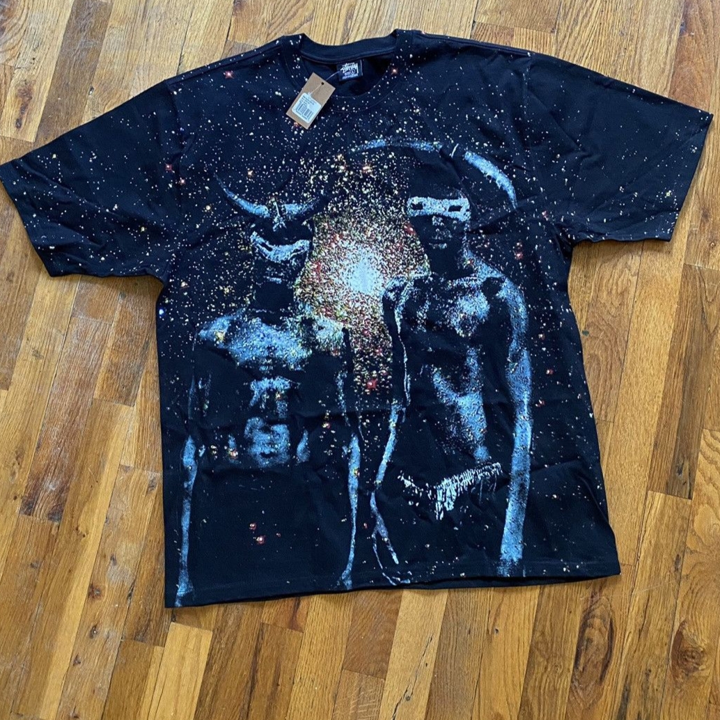 Stussy Black Star T-Shirt Black 착용 스타일