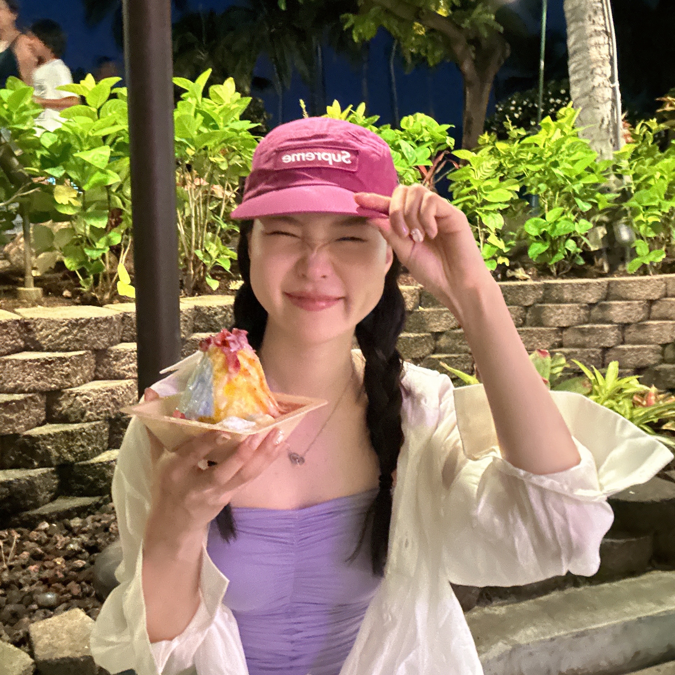 Supreme Snap Pocket Camp Cap Dark Magenta - 23FW 착용 스타일 - 3
