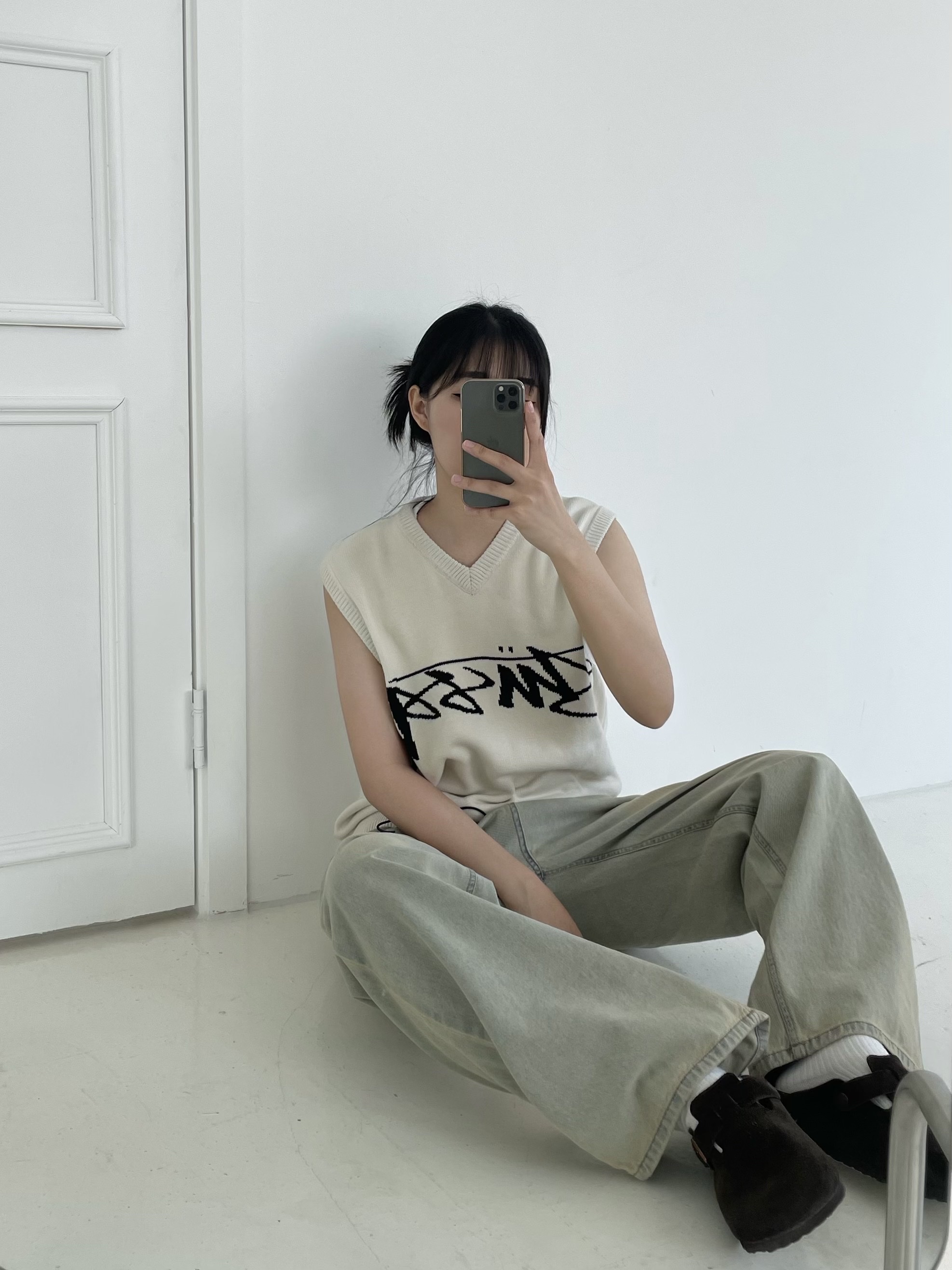 Stussy Sweater Vest Natural, Birkenstock Boston Soft Footbed Mocha - Regular 착용 스타일 - 3