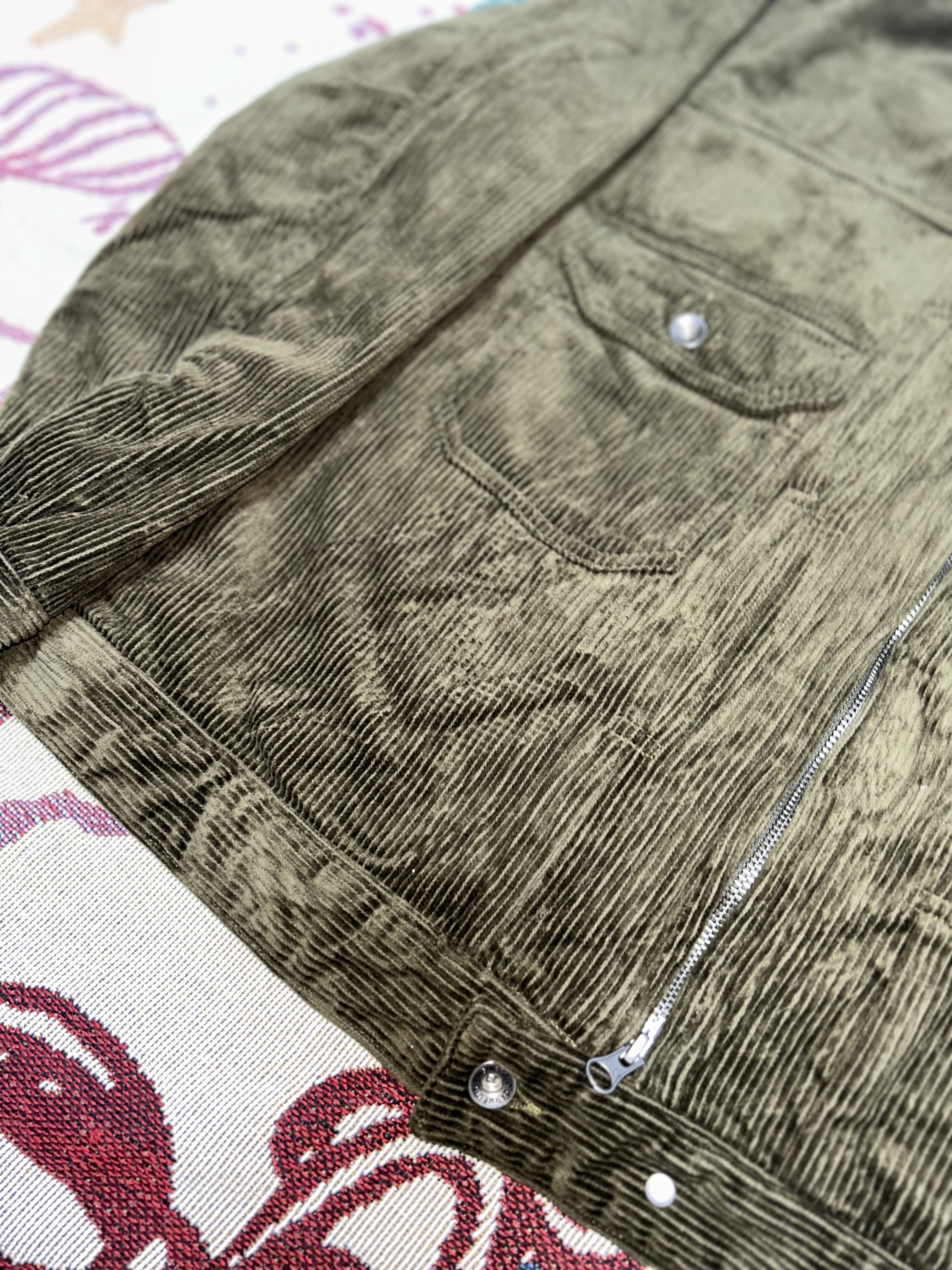 Engineered Garments Trucker Jacket Olive 착용 스타일 - 3