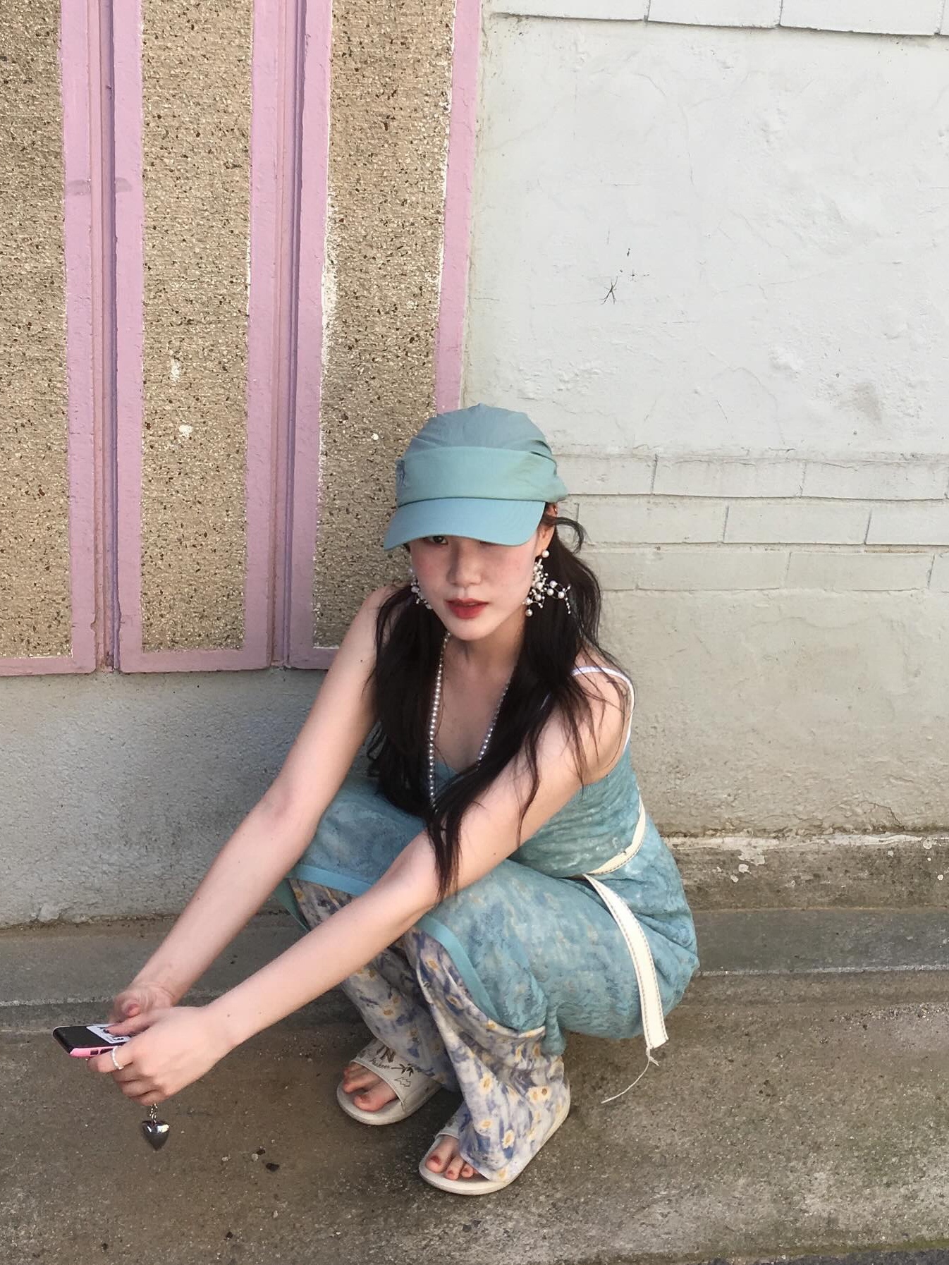 ACOC Sunflower Cap Mint 착용 스타일 - 3