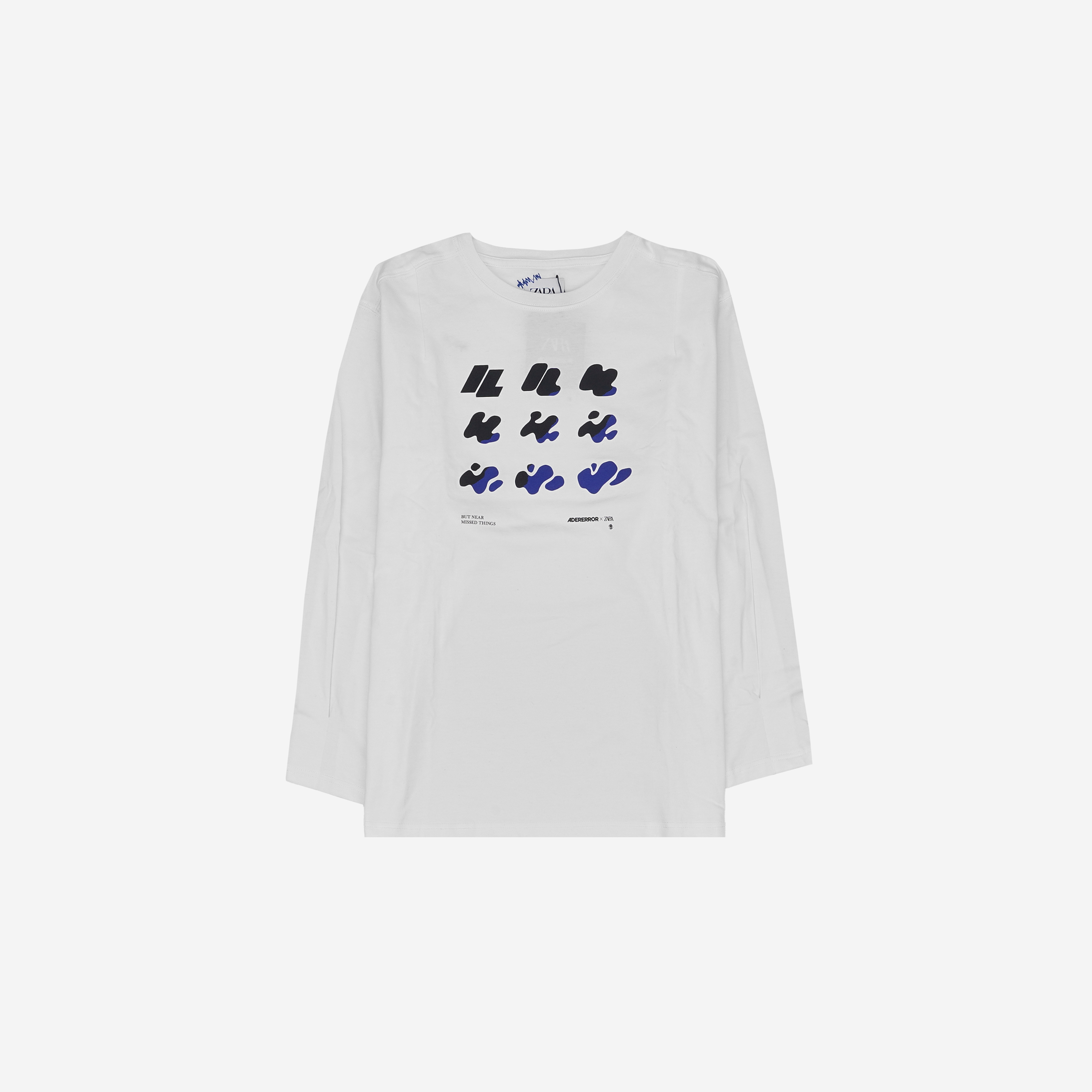 Zara x Ader Error Graphic Long Sleeve T-Shirt Scratch White