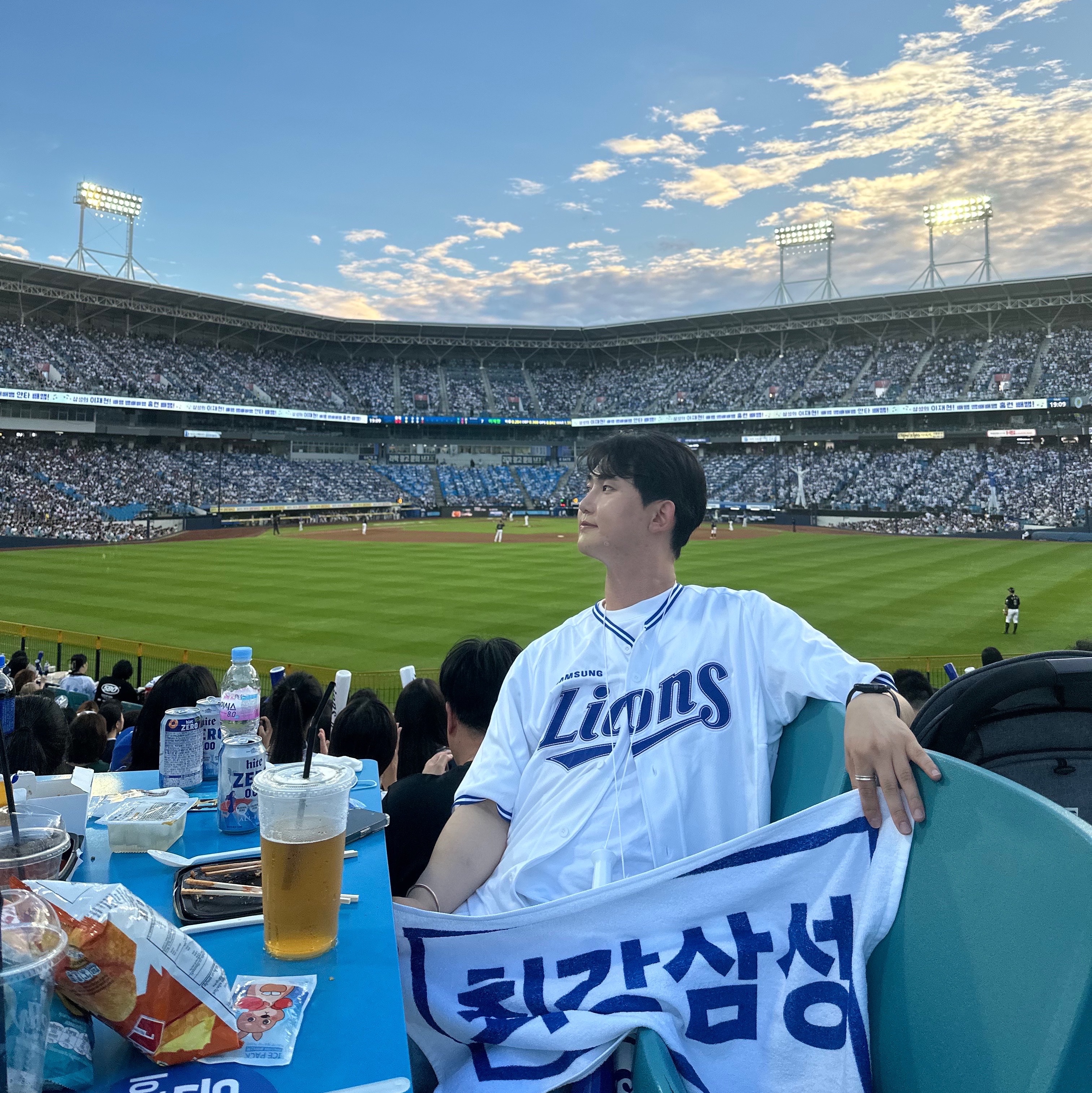 Samsung Lions 2024 Replica Home Uniform White (Non Marking Ver.) 착용 스타일