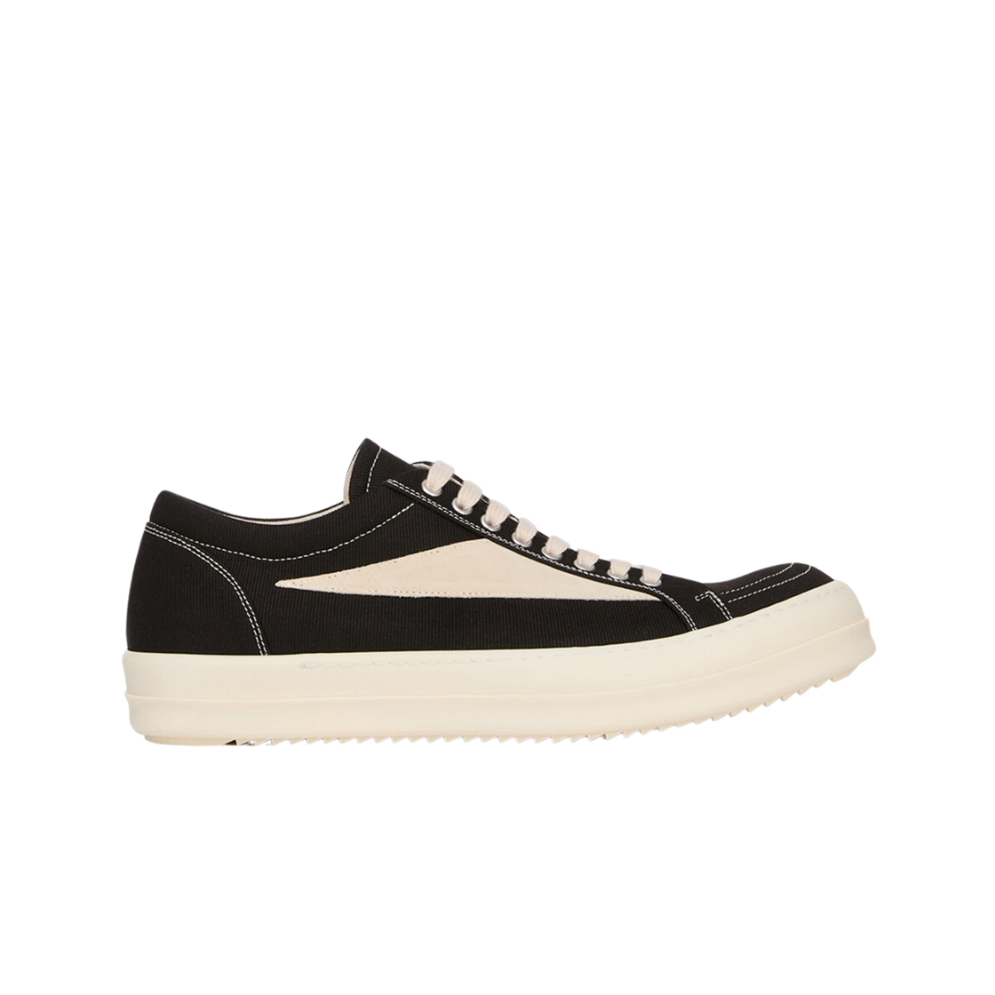 (W) 릭 오웬스 다크쉐도우 포터빌 빈티지 스니커즈 블랙 밀크((W) Rick Owens Drkshdw Porterville Vintage Sneakers Black Milk) - 1