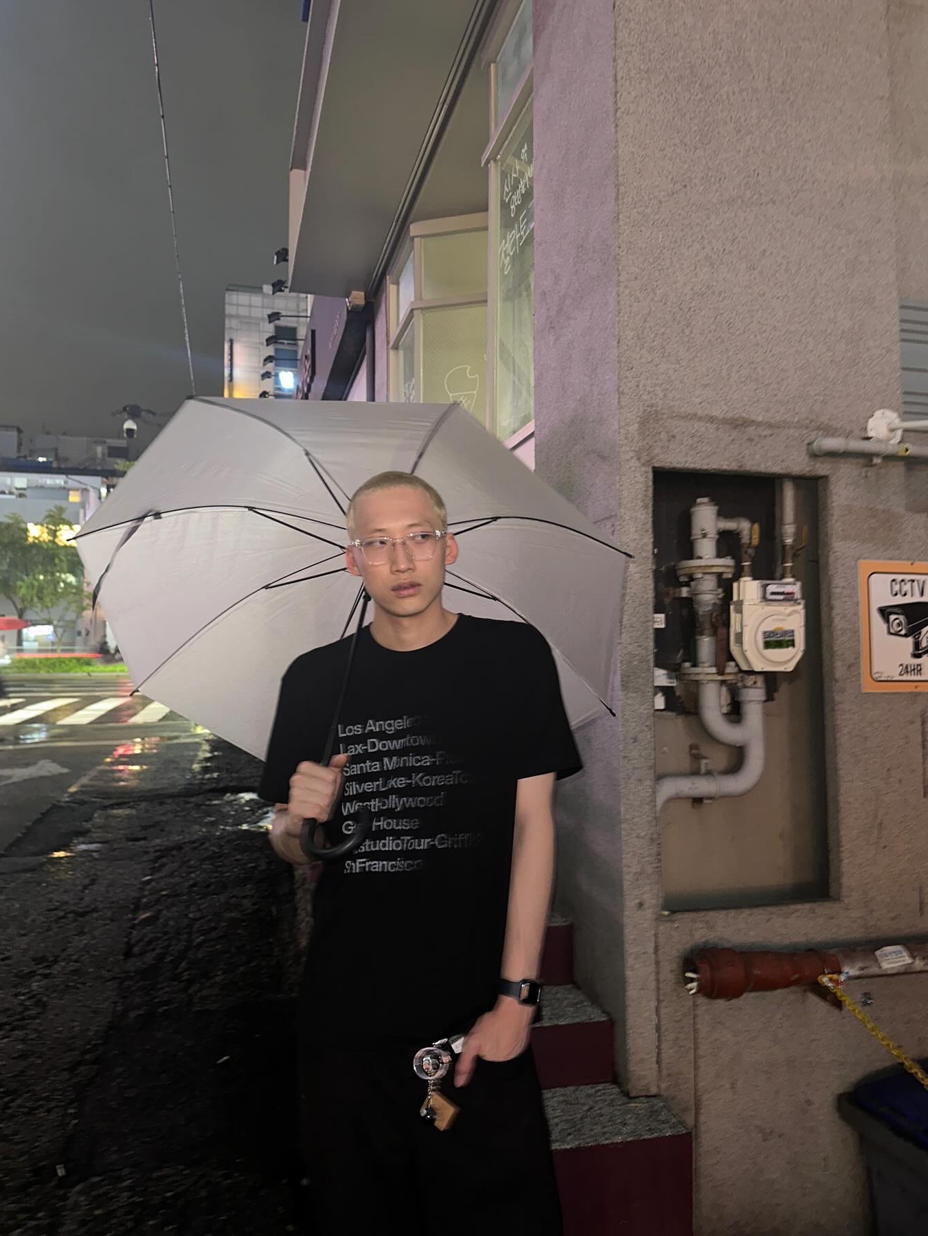 Millo Archive Faded Los Angeles T-Shirts Black 착용 스타일 - 1