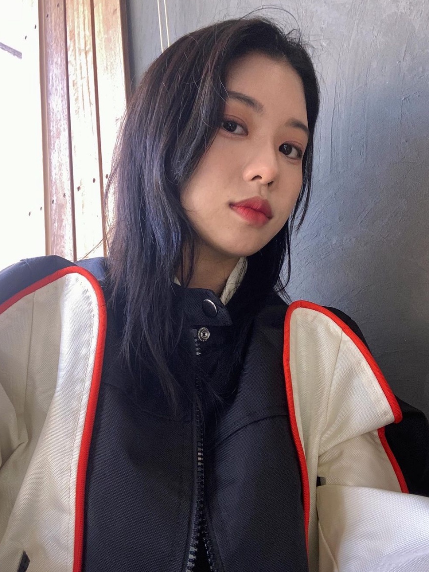 Diesel J-Blink Biker Jacket in Colour-Block Nylon Black White, Asics Gel-Sonoma 15-50 Oyster Grey 착용 스타일 - 2