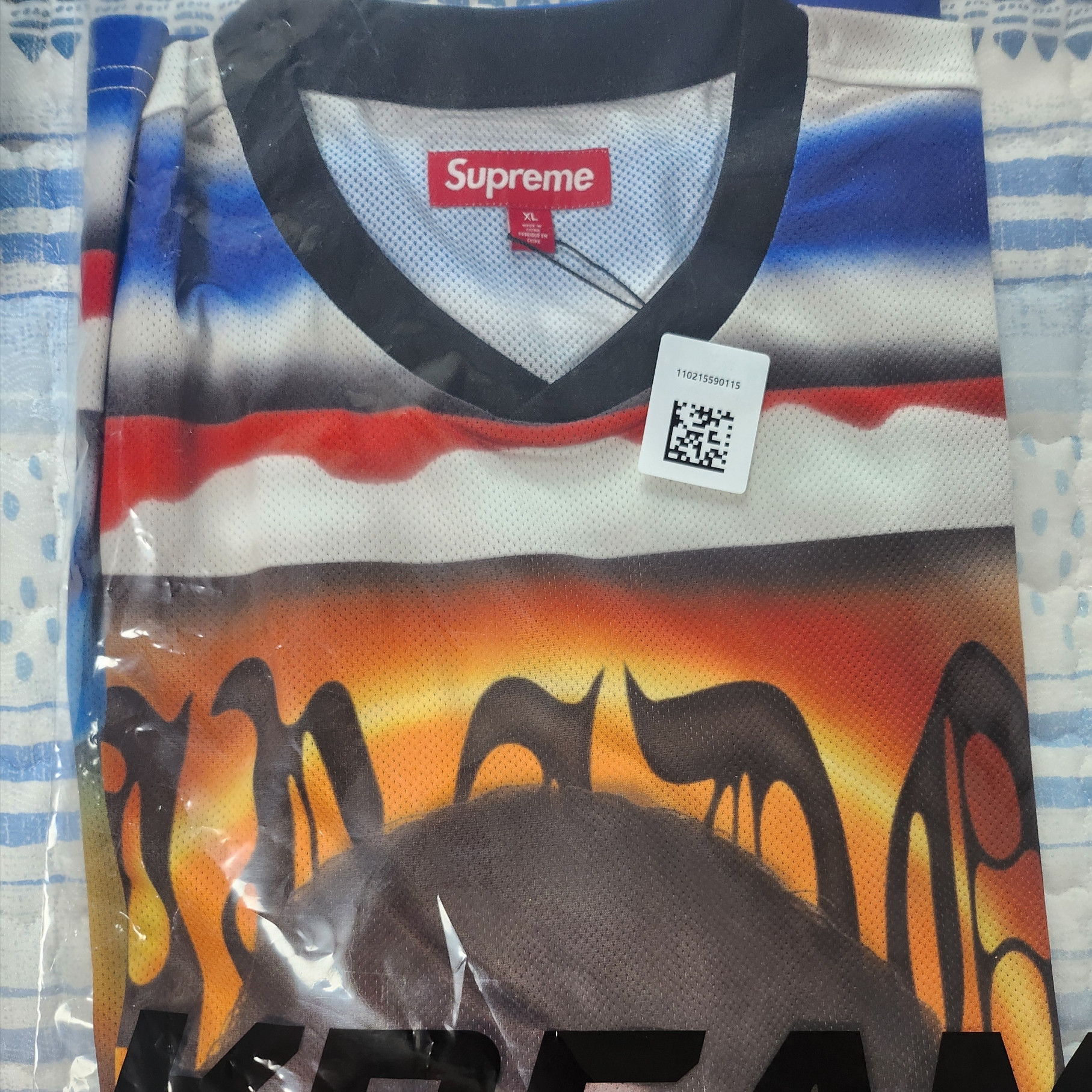 Supreme Maradona Soccer Jersey Multicolor - 24SS 착용 스타일