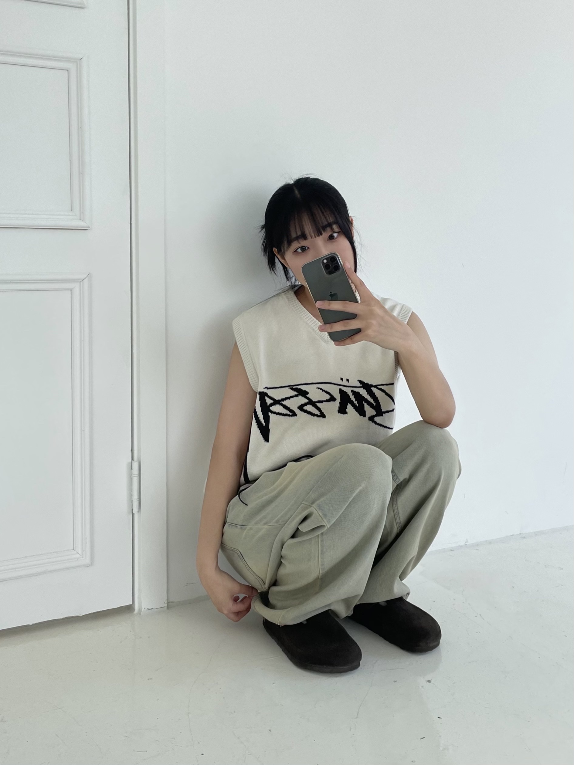 Stussy Sweater Vest Natural, Birkenstock Boston Soft Footbed Mocha - Regular 착용 스타일 - 2