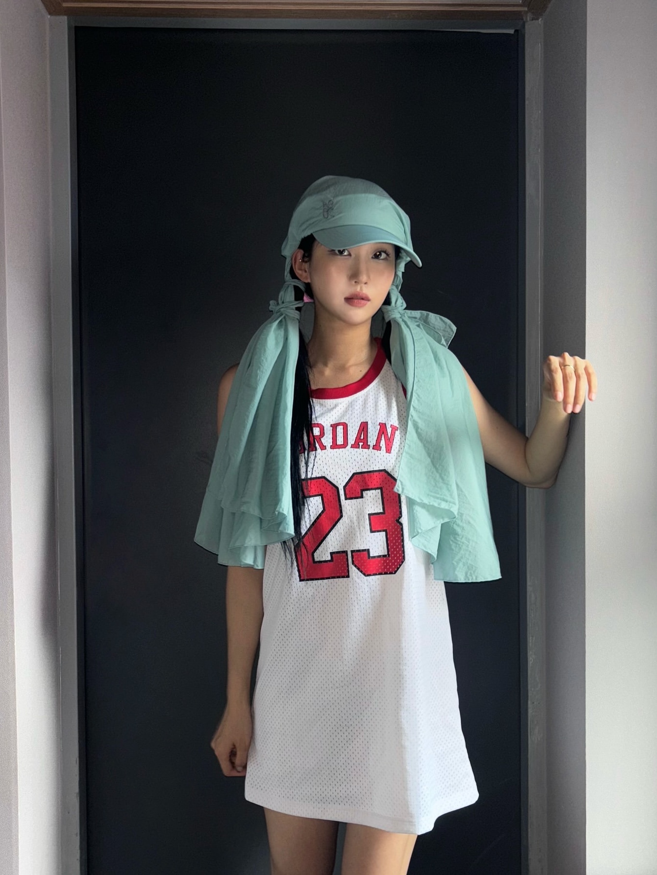 ACOC Sunflower Cap Mint 착용 스타일 - 3