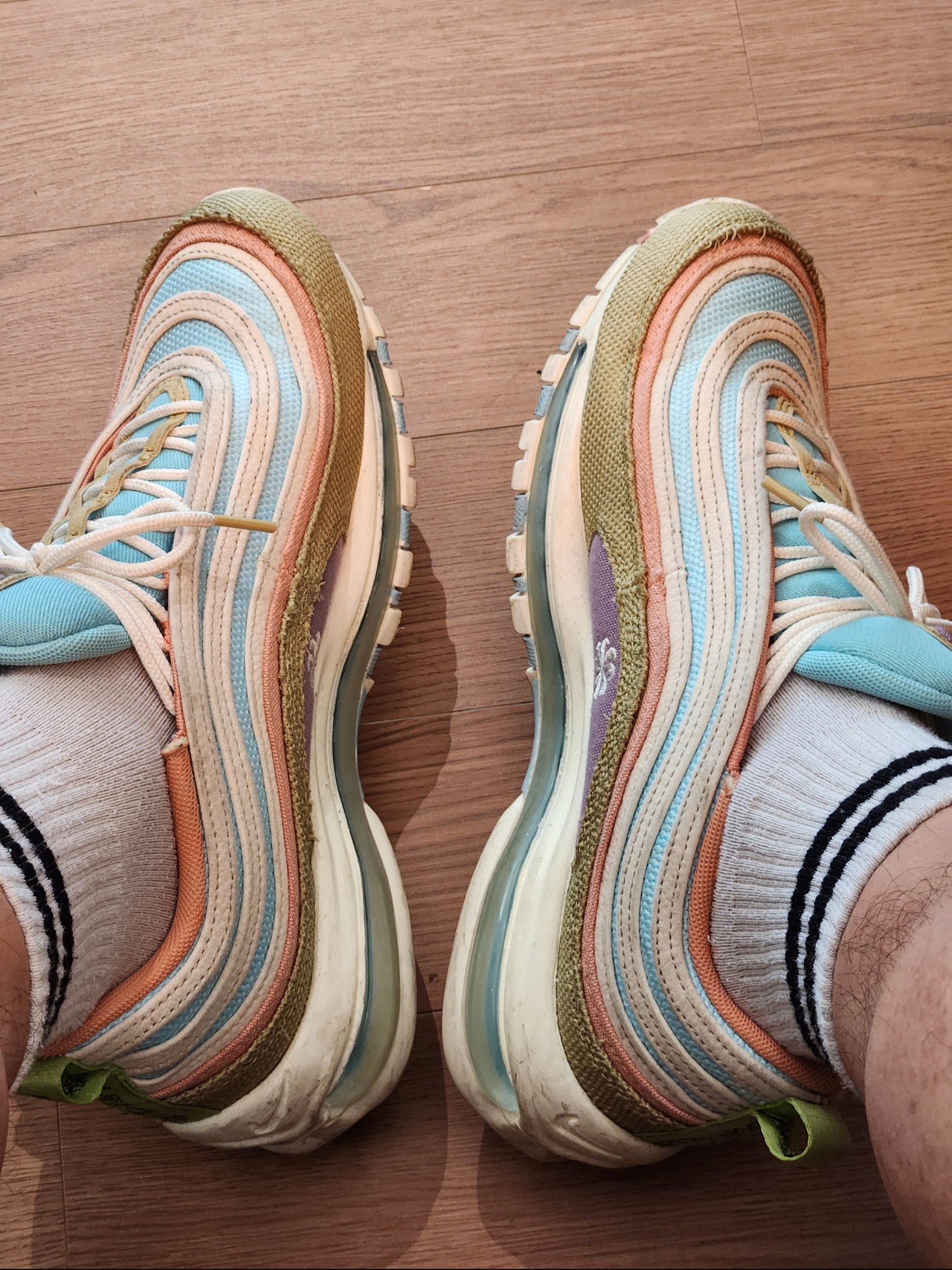 Carhartt Canvas Cap Aventurine, Nike Air Max 97 SE Copa Sail 착용 스타일 - 3