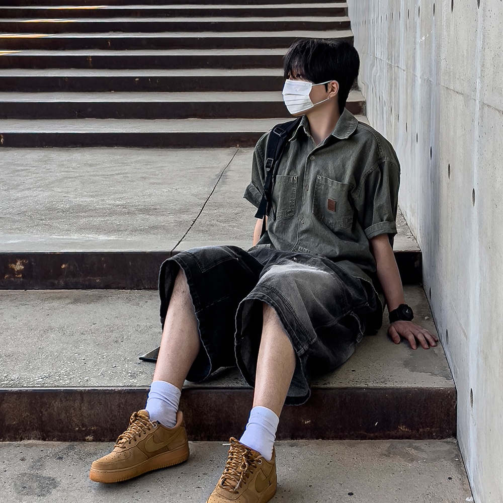 Nike Air Force 1 '07 WB Flax 착용 스타일 - 3