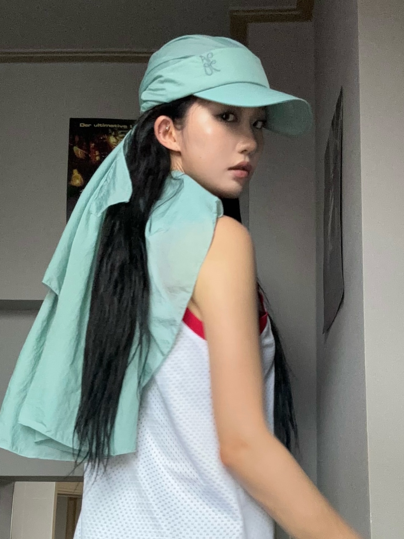ACOC Sunflower Cap Mint 착용 스타일 - 2