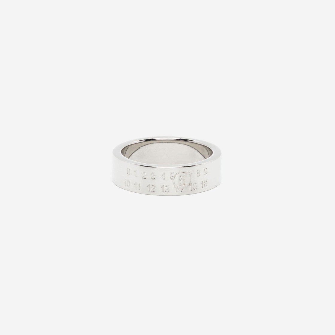 (W) MM6 Maison Margiela Numeric Minimal Signature Ring Polished Silver Palladium 상세 이미지 1